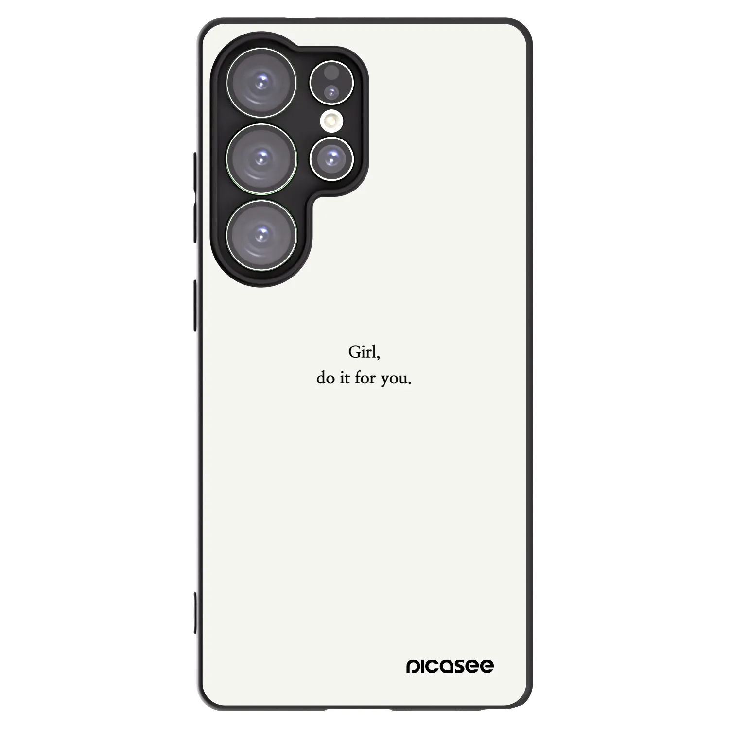 Picasee silikonowe czarne etui na Samsung Galaxy S25 Ultra 5G - Girl, do it for you