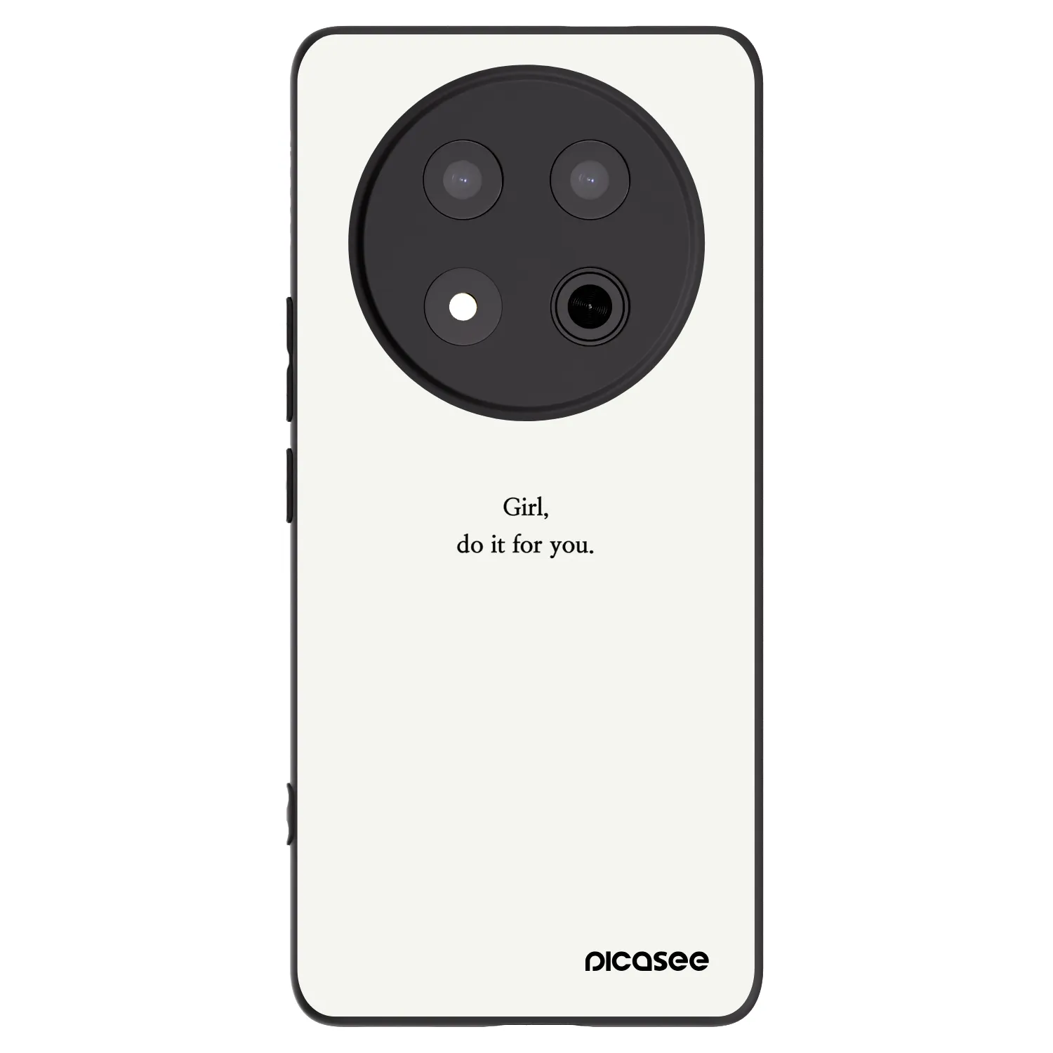 Picasee silikonowe czarne etui na Honor Magic7 Lite 5G - Girl, do it for you