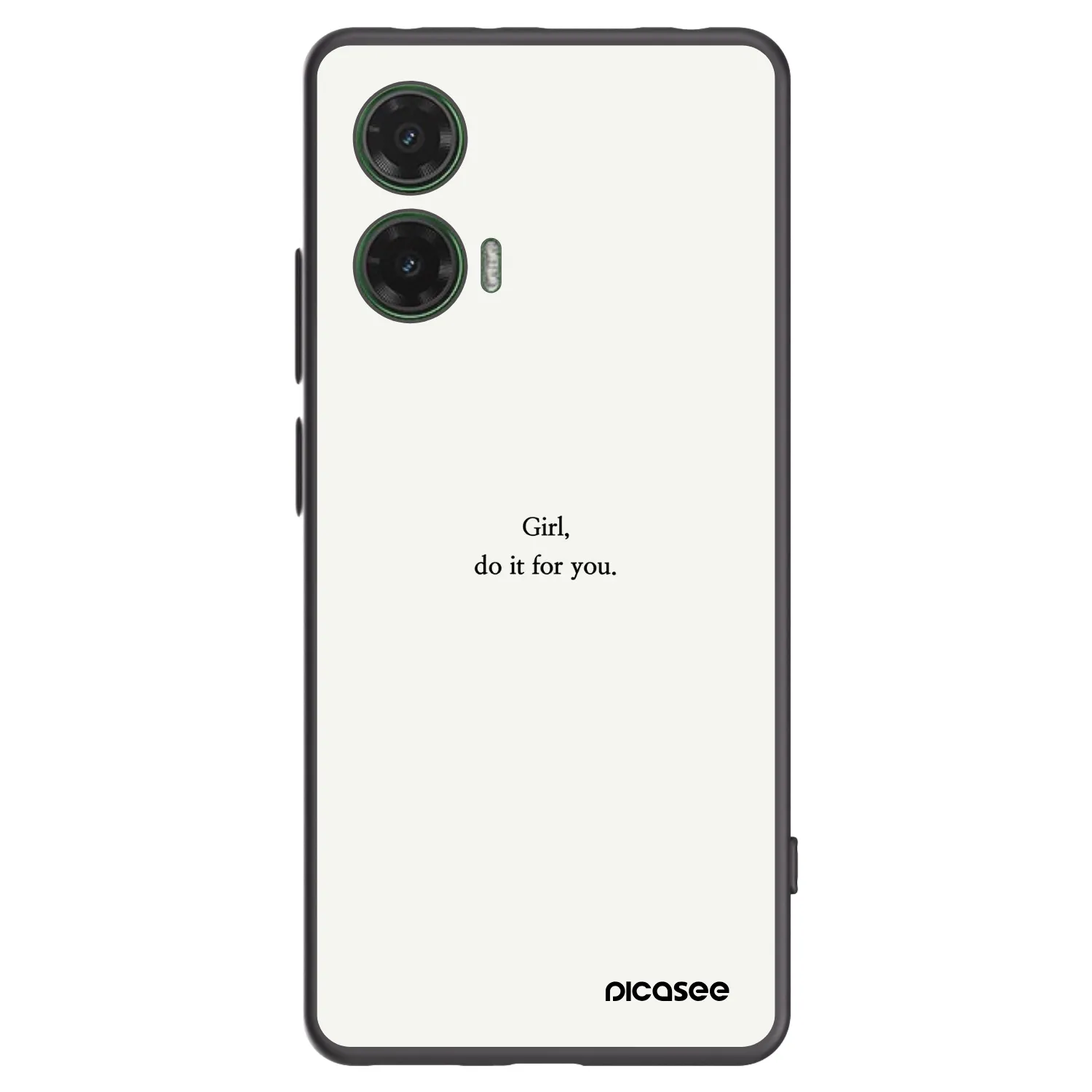 Picasee silikonowe czarne etui na Motorola Moto G35 5G - Girl, do it for you
