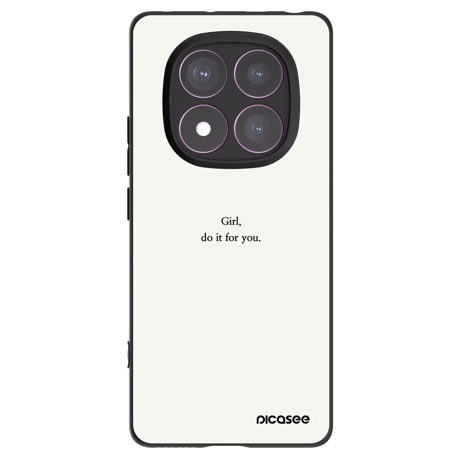 Picasee silikonowe czarne etui na Xiaomi Redmi Note 14 Pro 4G - Girl, do it for you