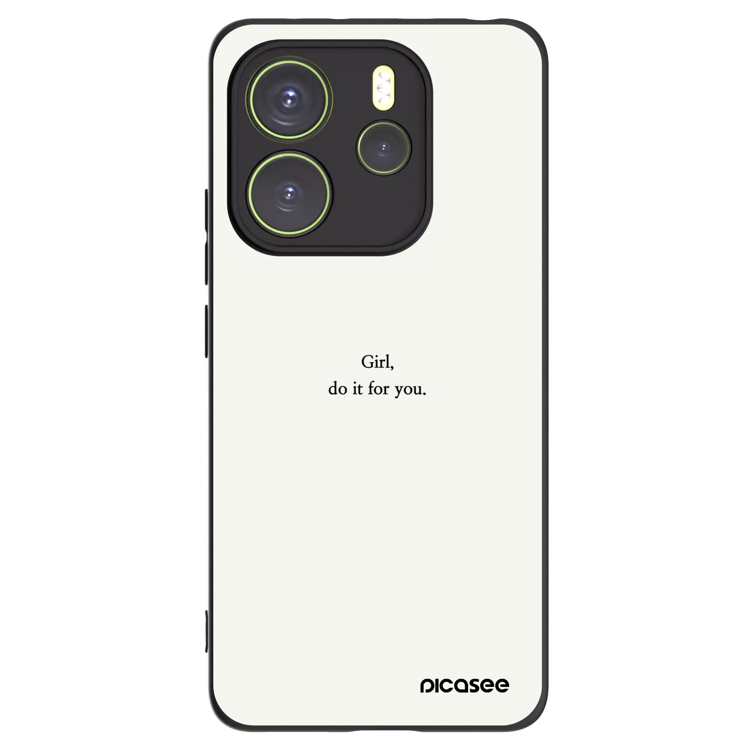 Picasee silikonowe czarne etui na Xiaomi Redmi Note 14 4G - Girl, do it for you