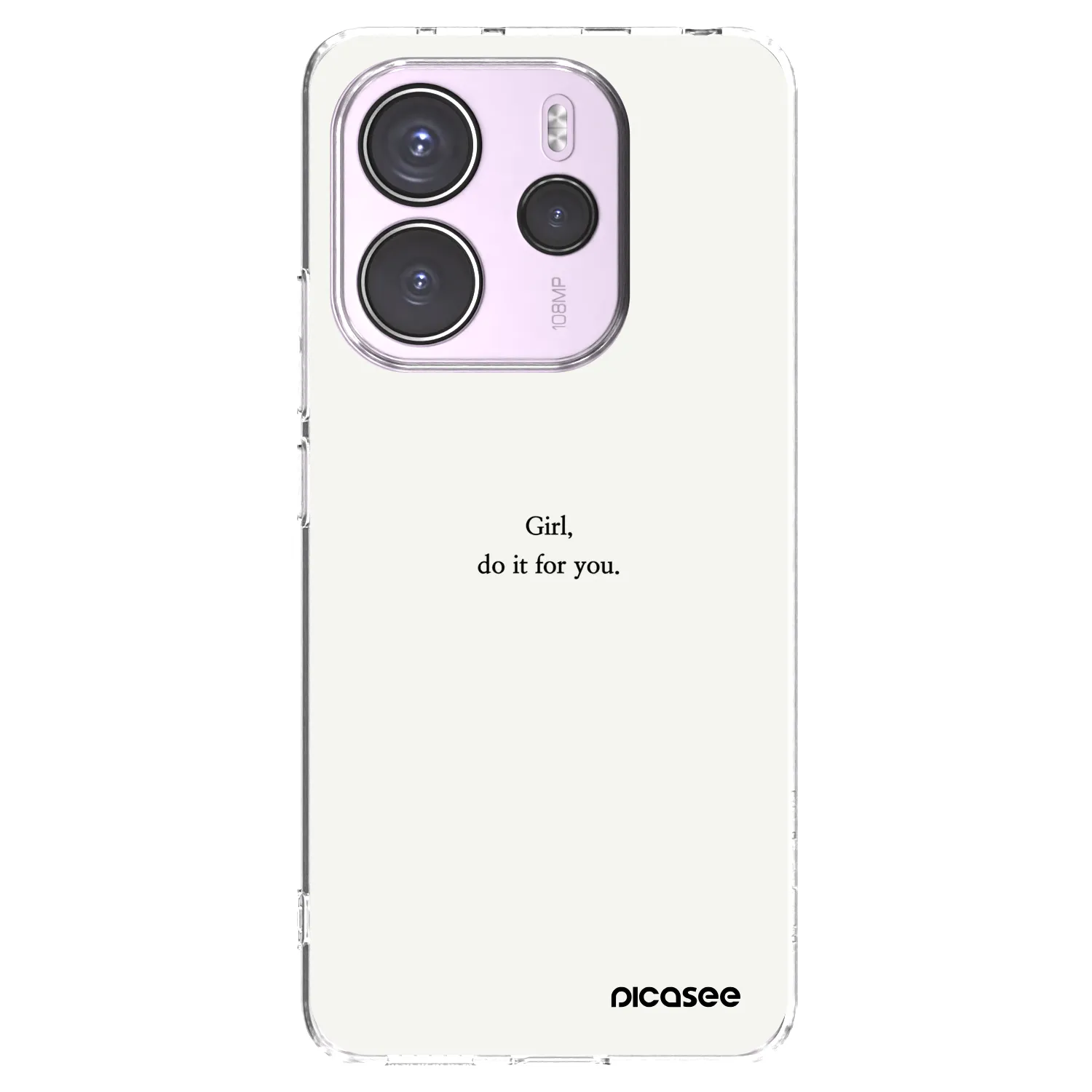 Picasee silikonowe przeźroczyste etui na Xiaomi Redmi Note 14 4G - Girl, do it for you