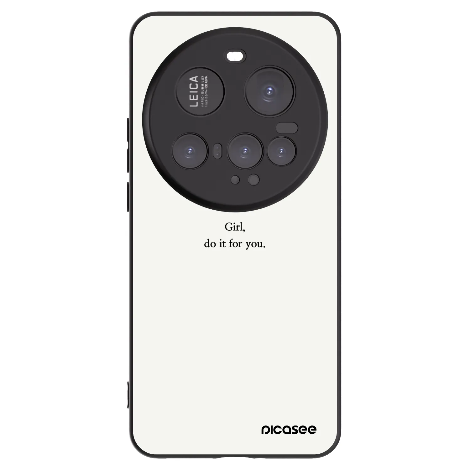 Picasee silikonowe czarne etui na Xiaomi 15 Ultra - Girl, do it for you