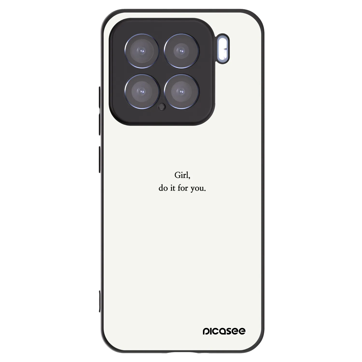 Picasee silikonowe czarne etui na Xiaomi 15 - Girl, do it for you