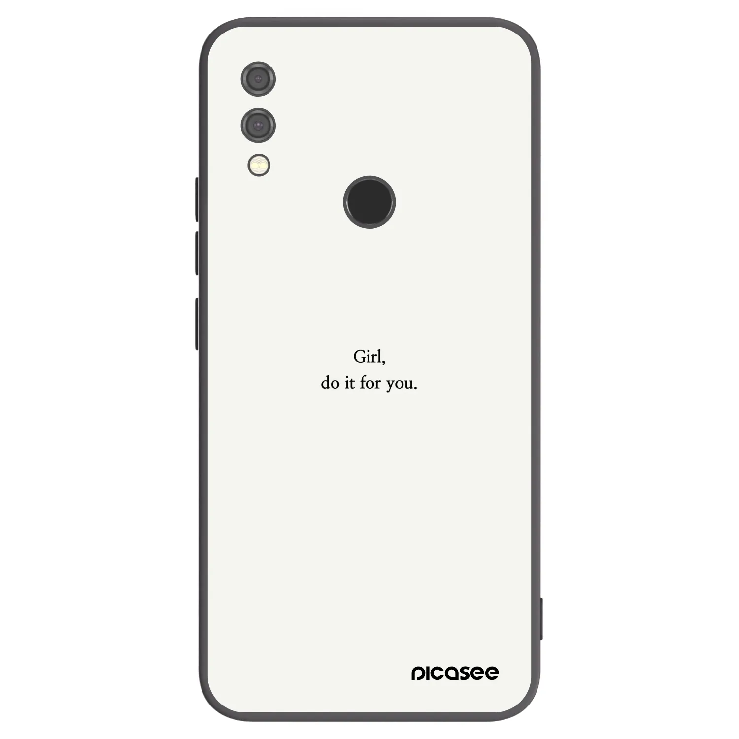 Picasee silikonowe czarne etui na Xiaomi Redmi Note 7 - Girl, do it for you