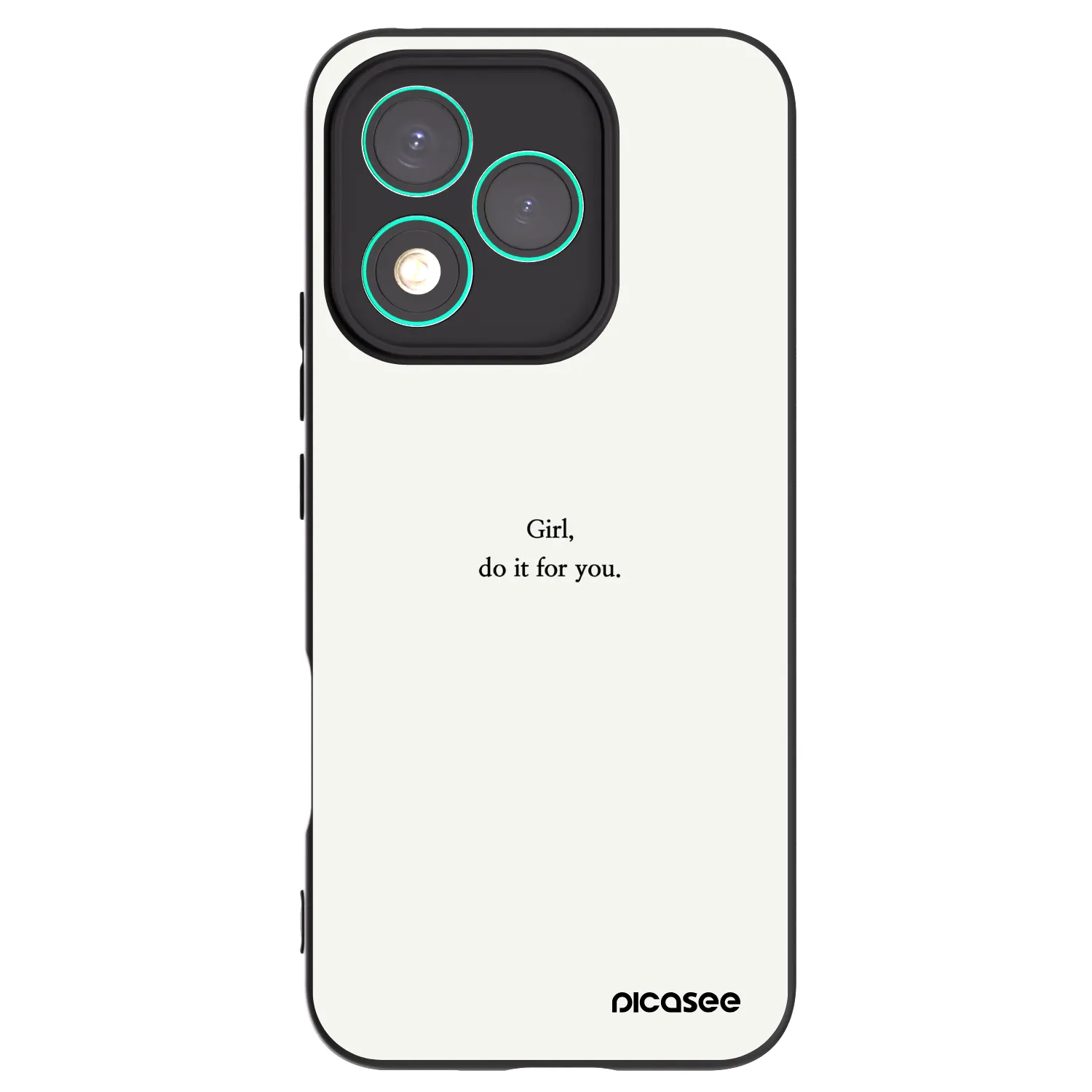 Picasee silikonowe czarne etui na Honor 400 Lite 5G - Girl, do it for you