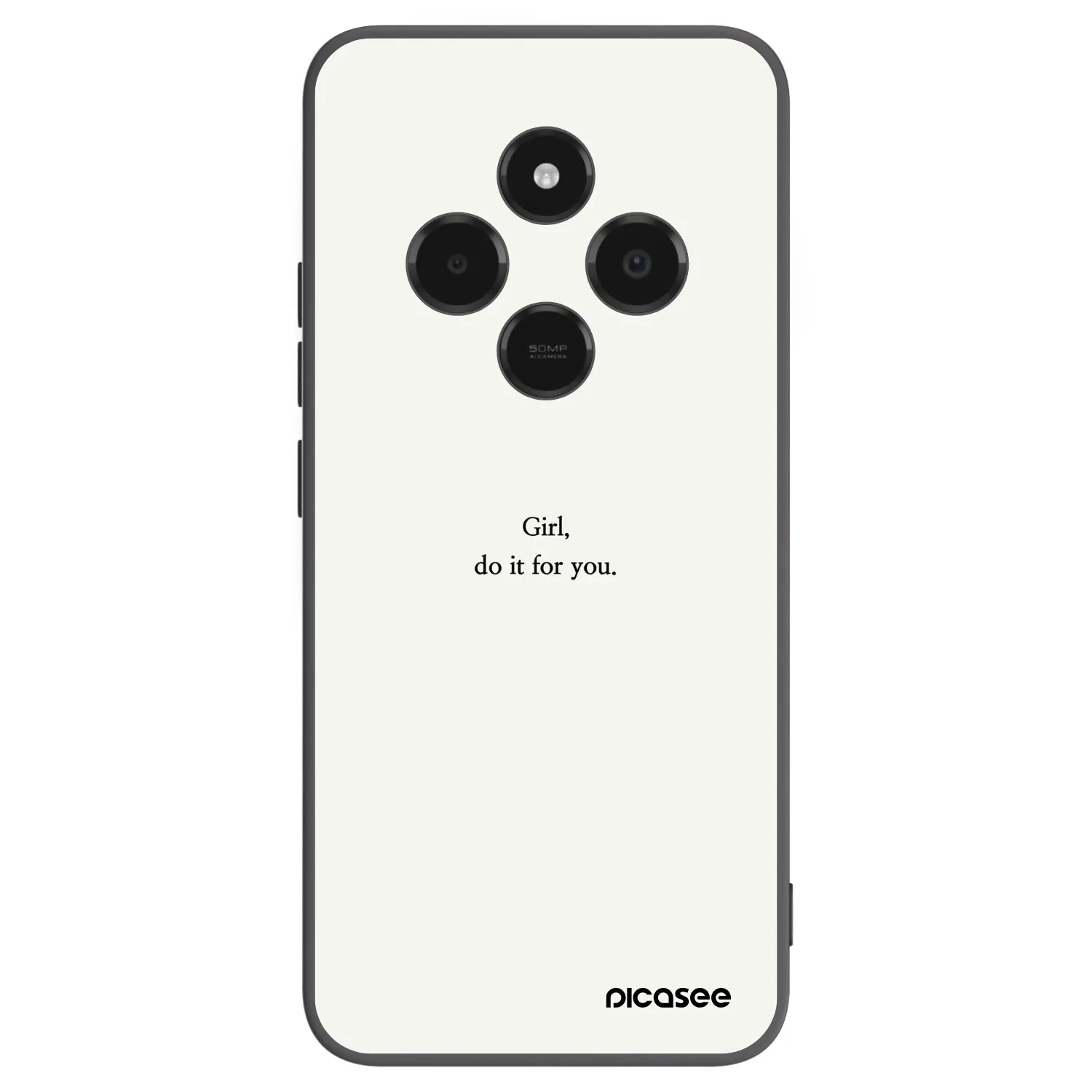 Picasee silikonowe czarne etui na Xiaomi Poco C75 - Girl, do it for you