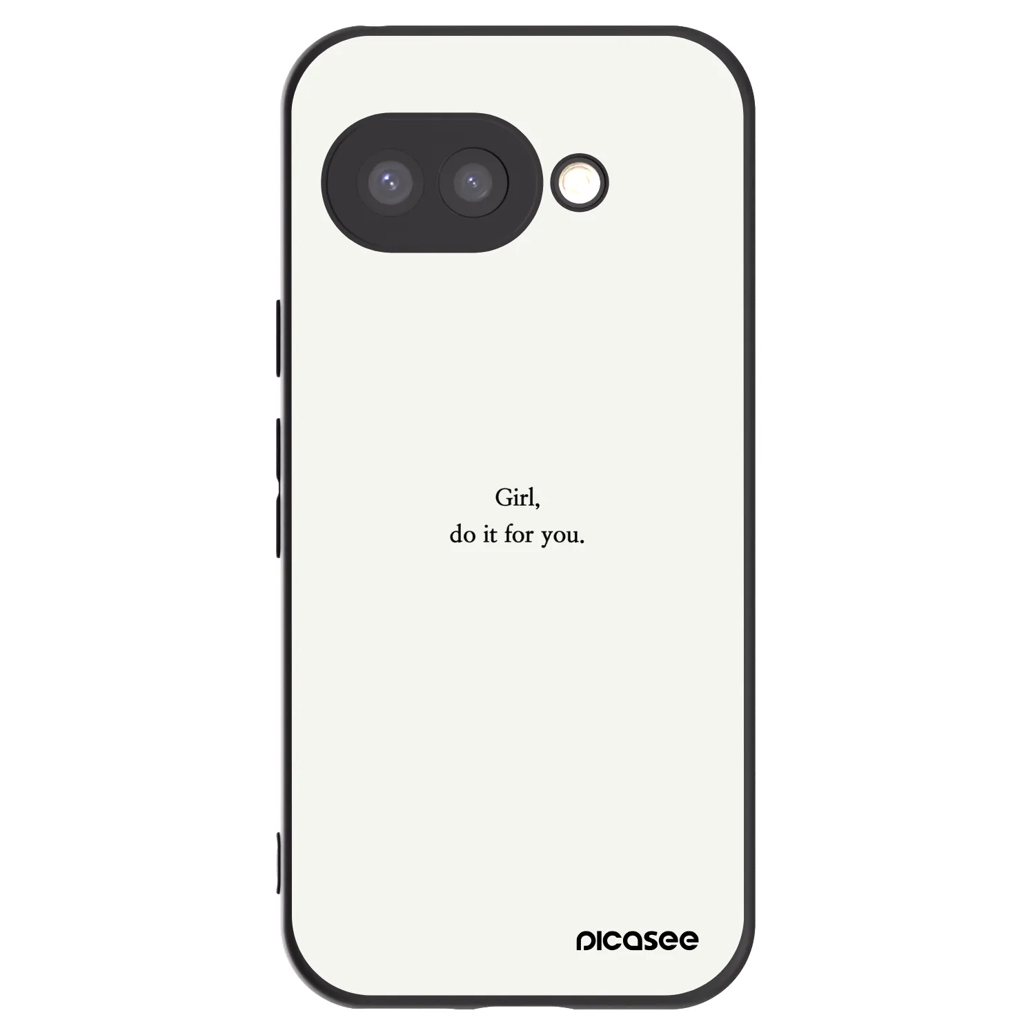 Picasee silikonowe czarne etui na Google Pixel 9a - Girl, do it for you