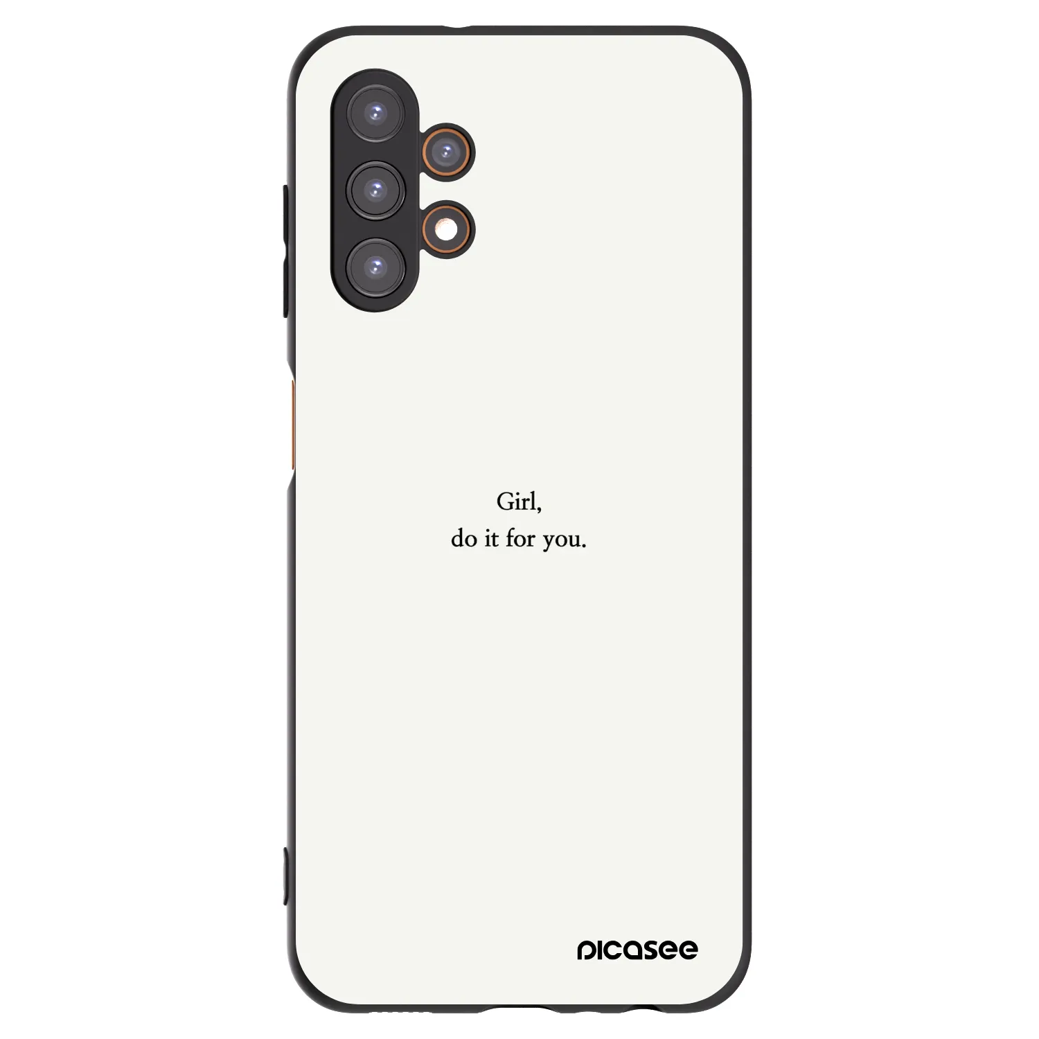 Picasee silikonowe czarne etui na Samsung Galaxy A13 5G - Girl, do it for you