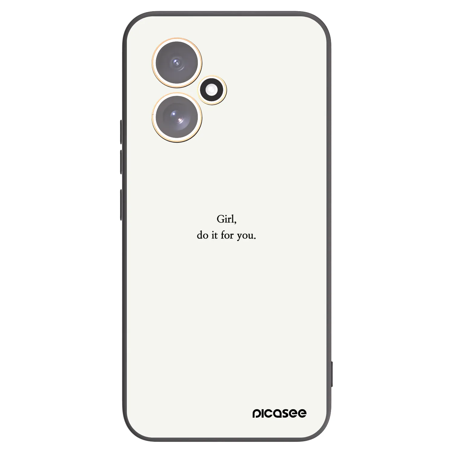 Picasee silikonowe czarne etui na Honor 400 5G - Girl, do it for you