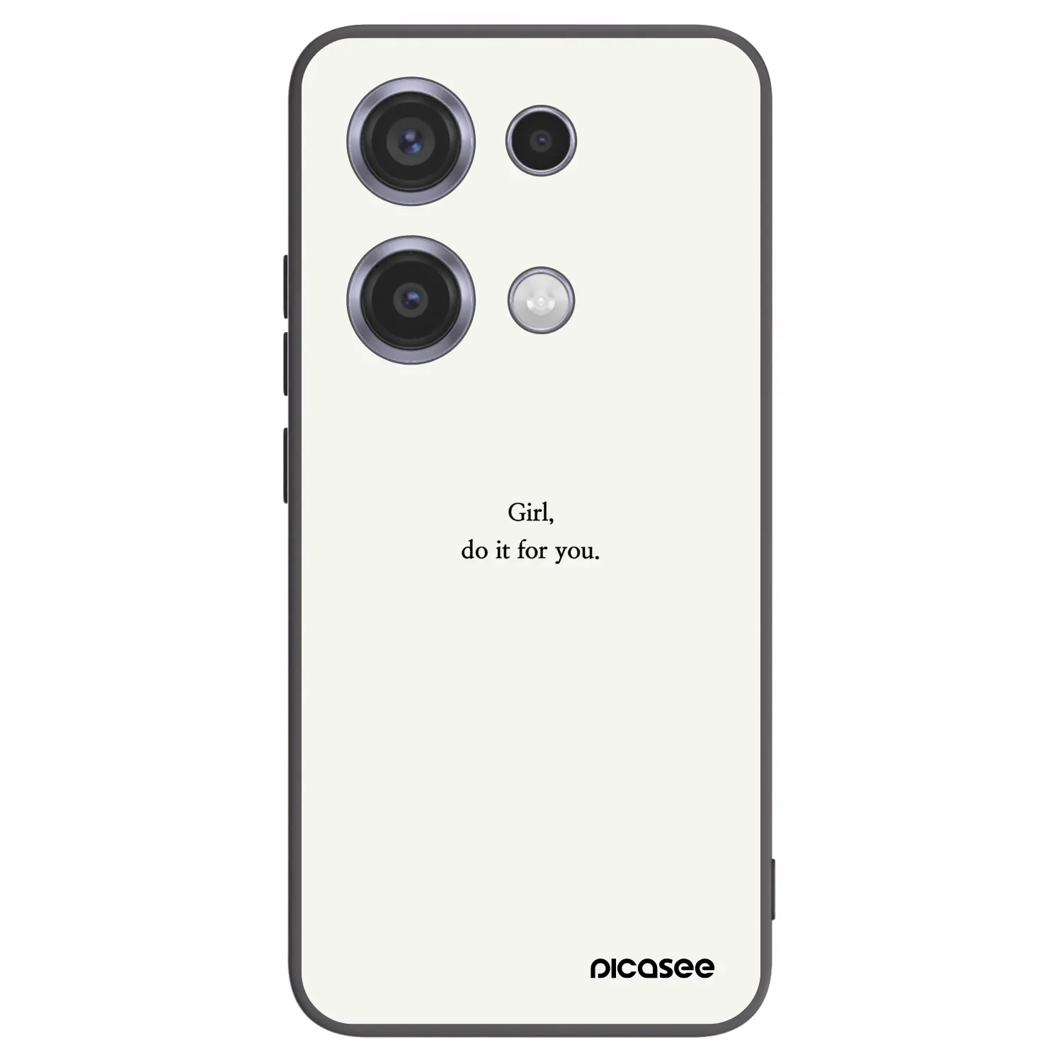 Picasee silikonowe czarne etui na Xiaomi Redmi Note 14S - Girl, do it for you
