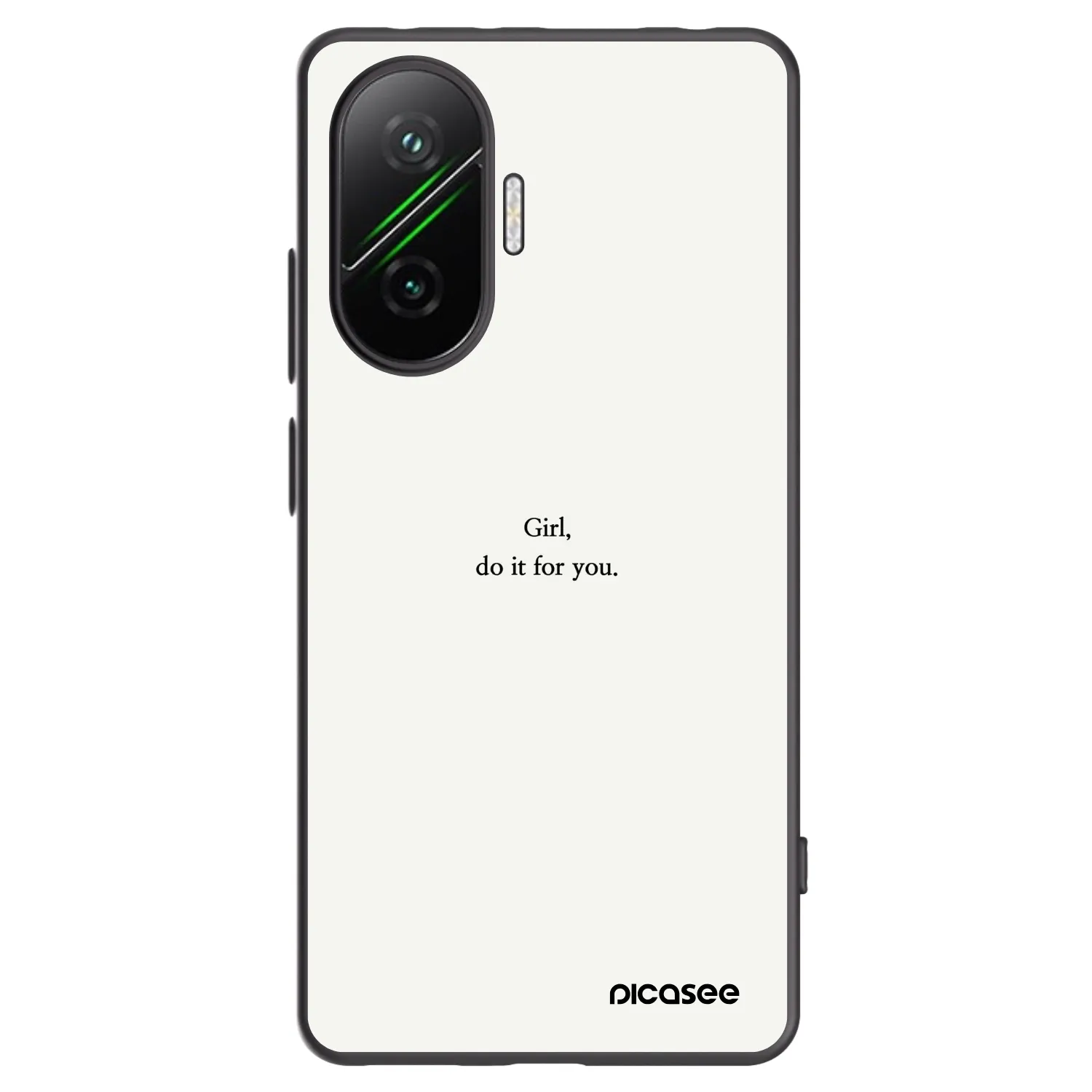 Picasee silikonowe czarne etui na Xiaomi Poco F7 5G - Girl, do it for you