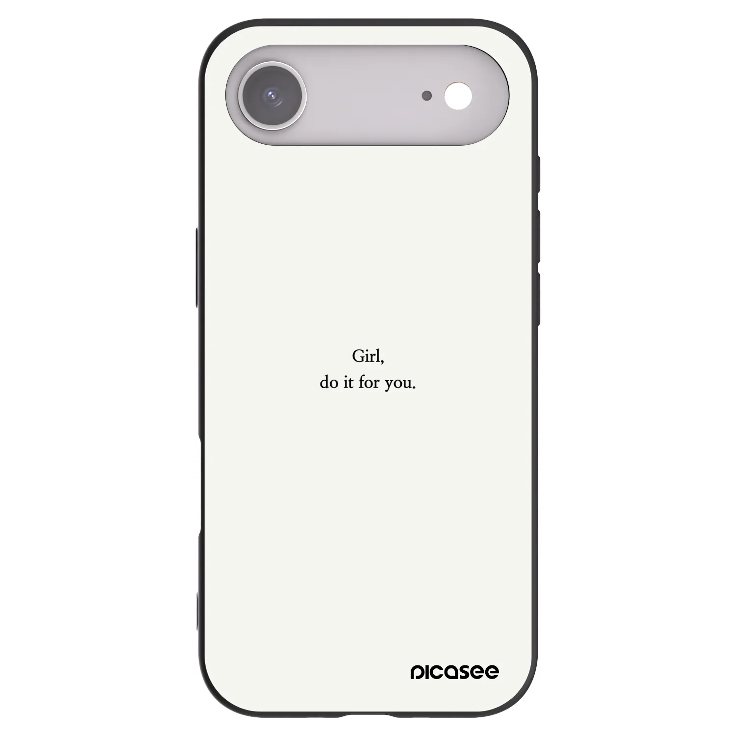 Picasee silikonowe czarne etui na Apple iPhone Air - Girl, do it for you