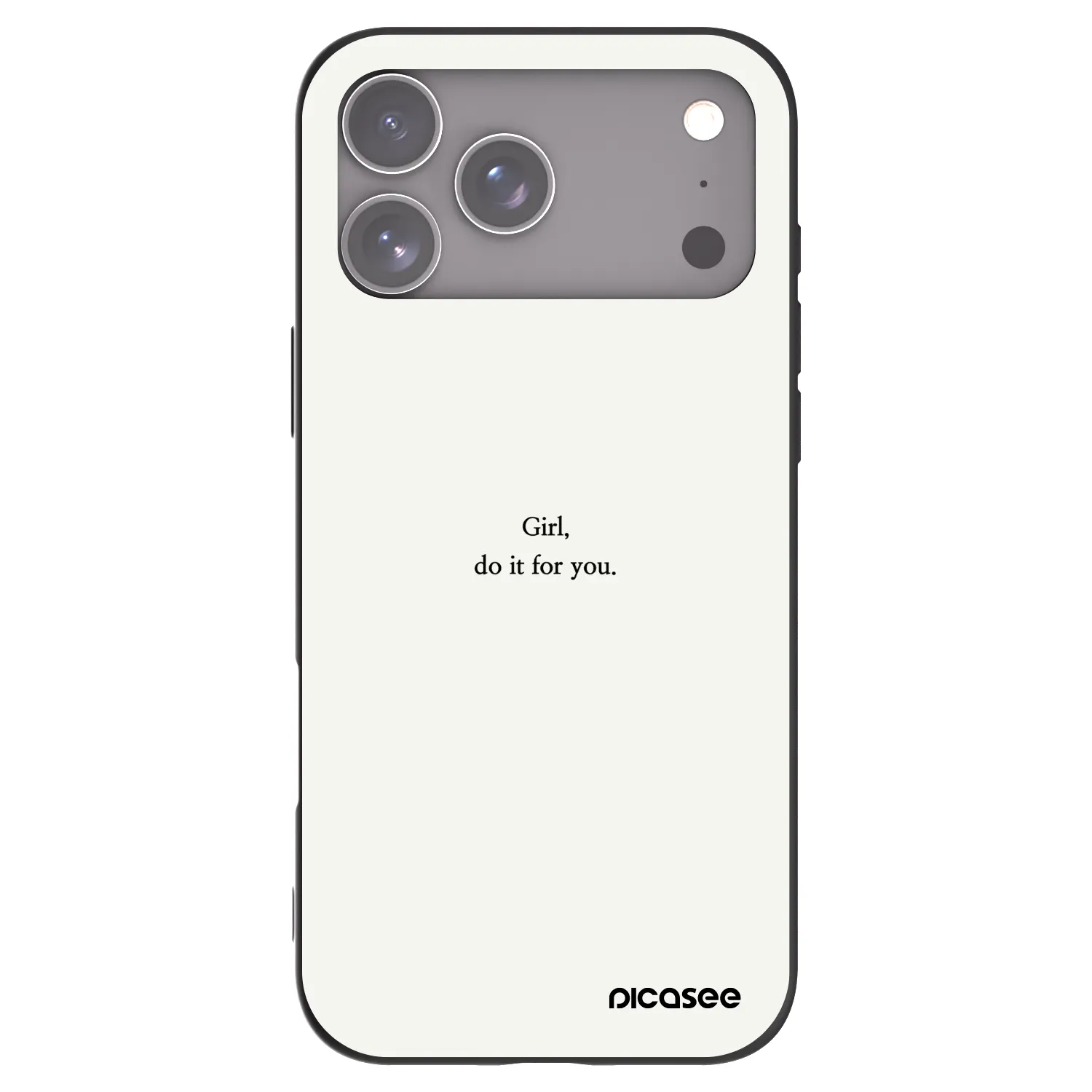 Picasee silikonowe czarne etui na Apple iPhone 17 Pro Max - Girl, do it for you