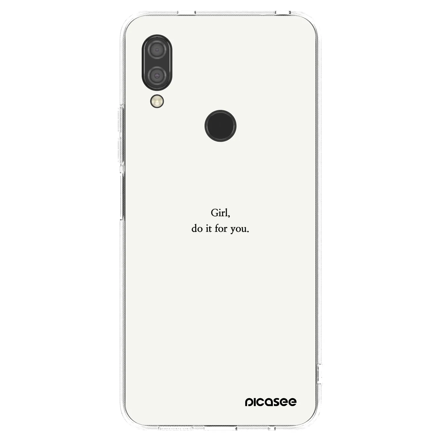 Picasee silikonowe przeźroczyste etui na Xiaomi Redmi 7 - Girl, do it for you