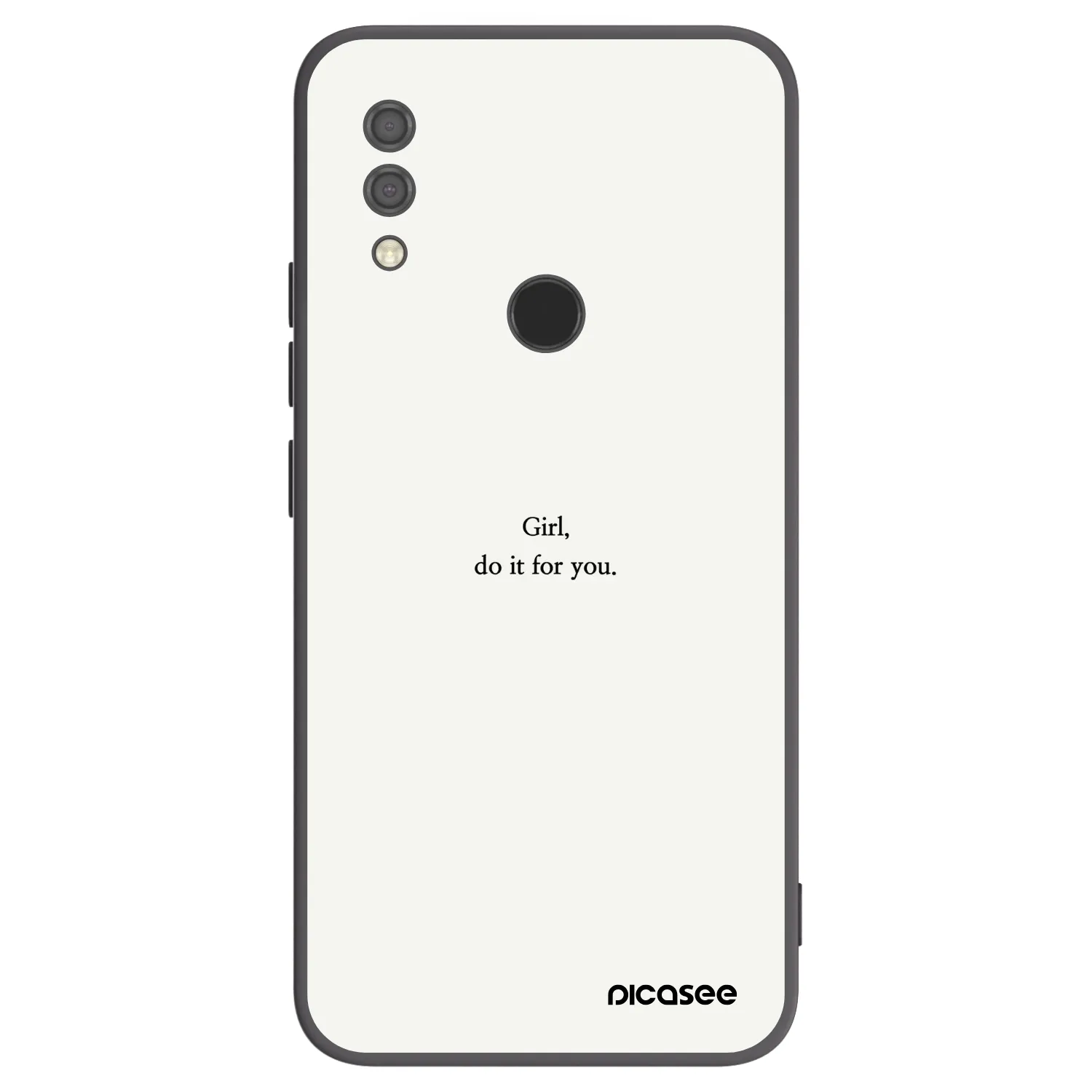 Picasee silikonowe czarne etui na Xiaomi Redmi 7 - Girl, do it for you