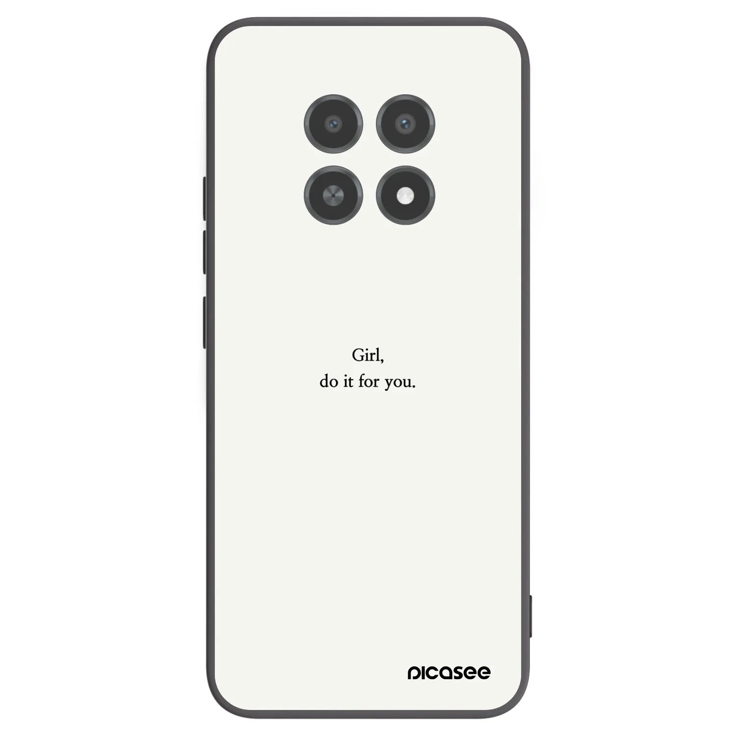 Picasee silikonowe czarne etui na Realme 12X - Girl, do it for you