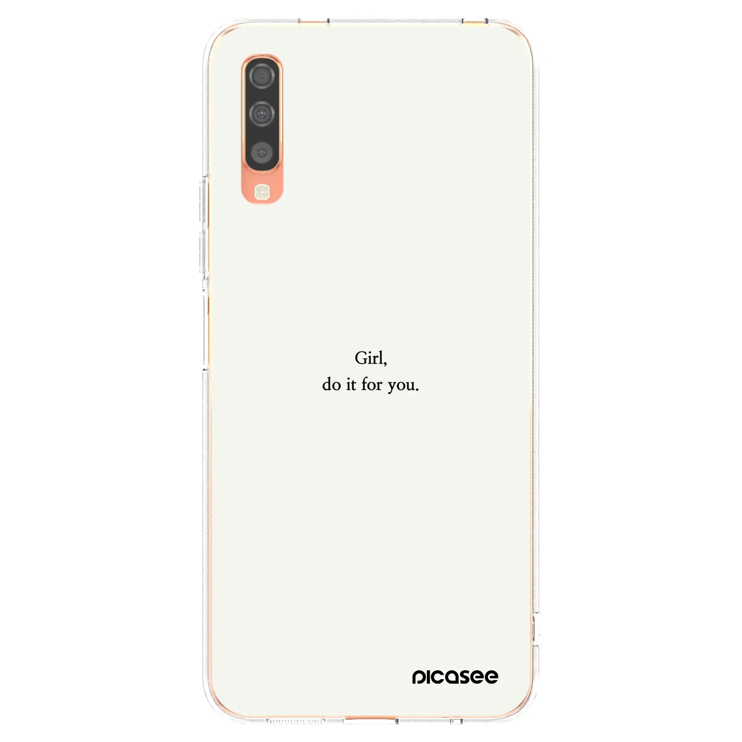 Picasee silikonowe przeźroczyste etui na Samsung Galaxy A70 A705F - Girl, do it for you