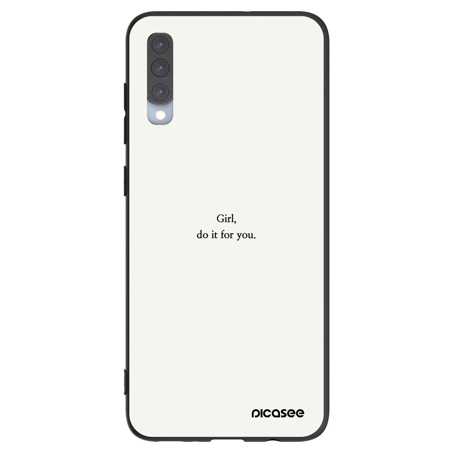 Picasee silikonowe czarne etui na Samsung Galaxy A70 A705F - Girl, do it for you