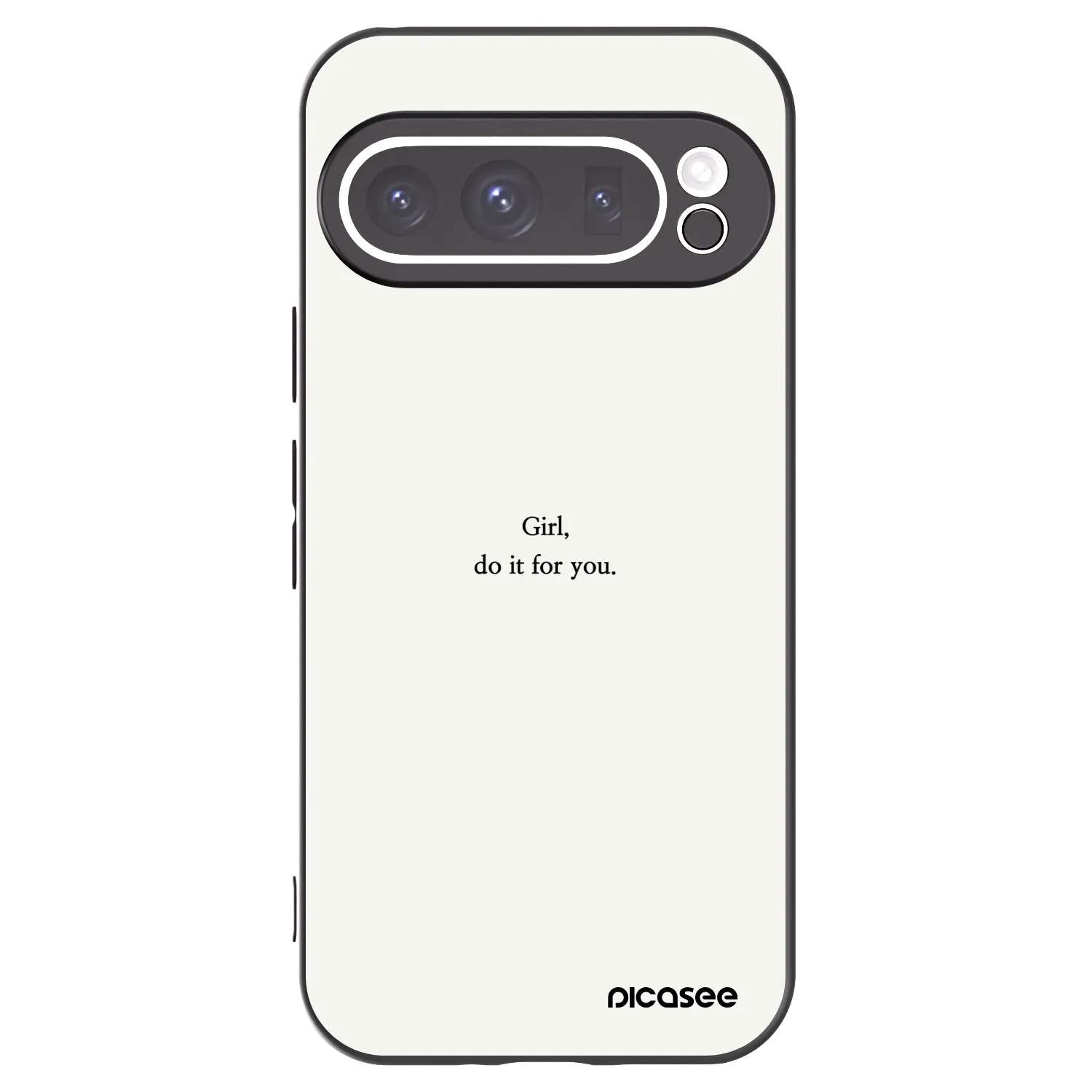 Picasee silikonowe czarne etui na Google Pixel 9 Pro XL - Girl, do it for you