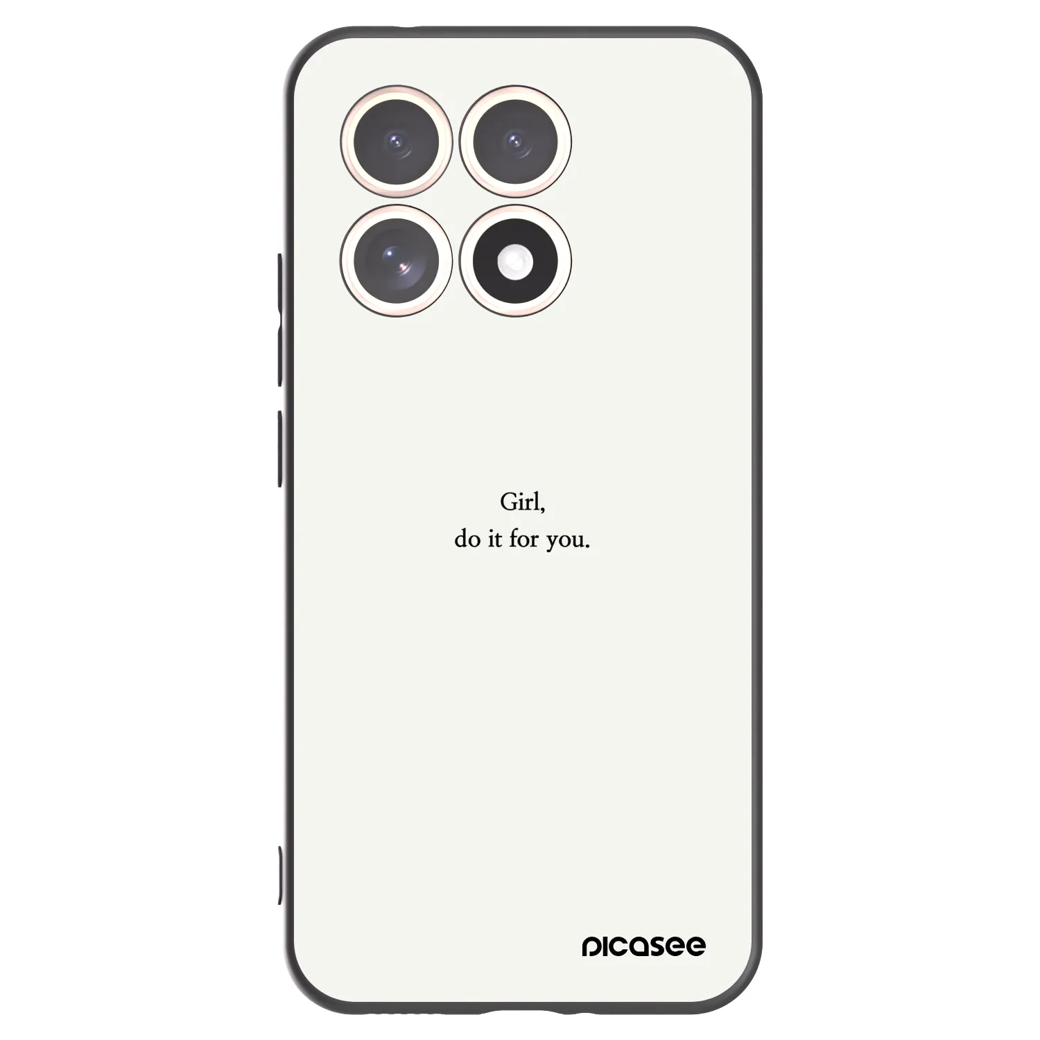 Picasee silikonowe czarne etui na Xiaomi 15T - Girl, do it for you