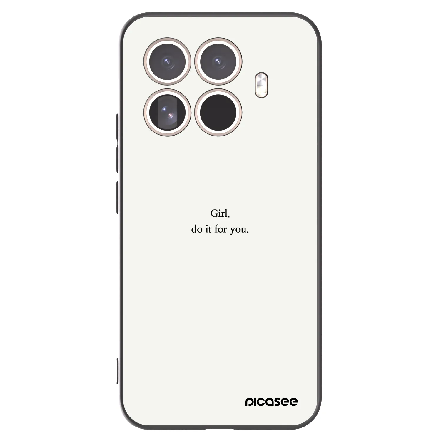 Picasee silikonowe czarne etui na Xiaomi 15T Pro - Girl, do it for you