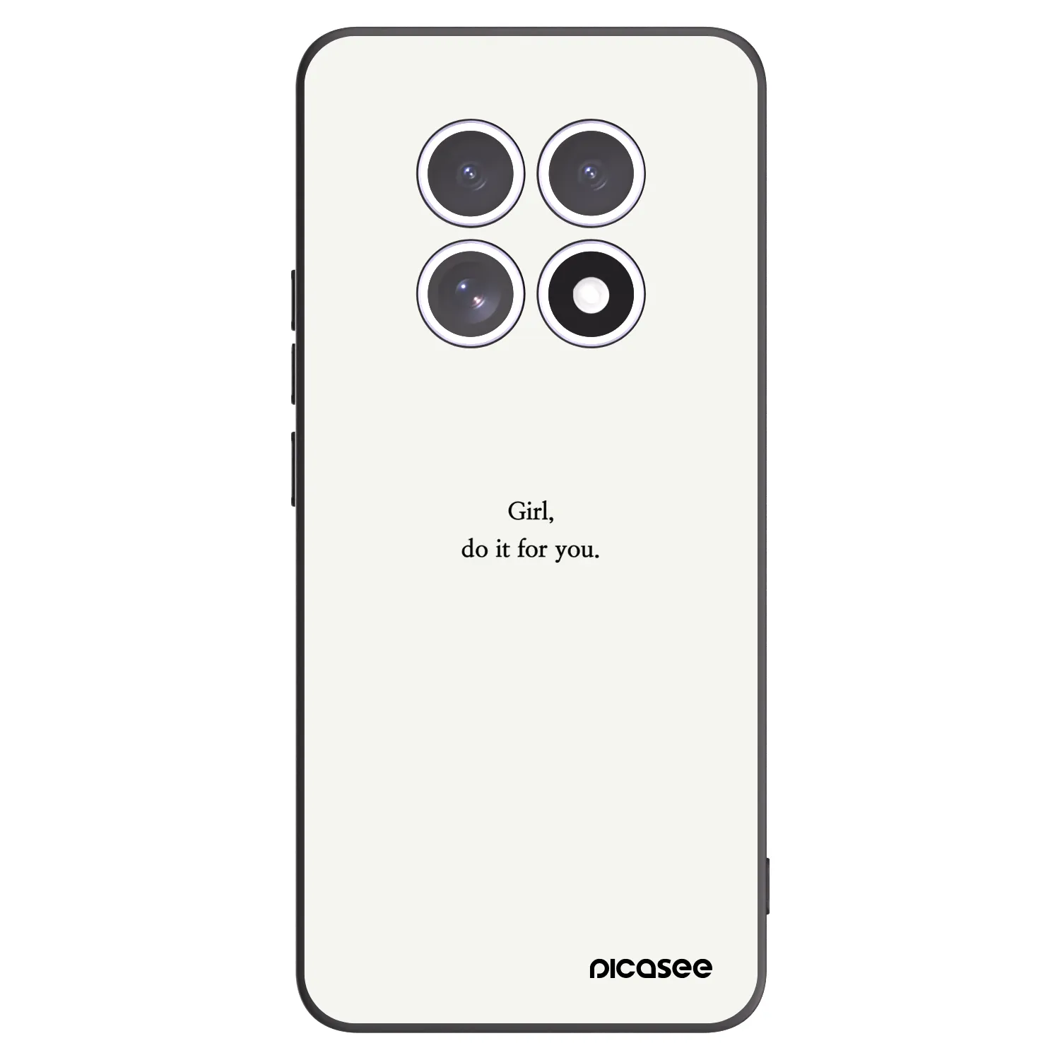 Picasee silikonowe czarne etui na Xiaomi Redmi Note 15 4G - Girl, do it for you