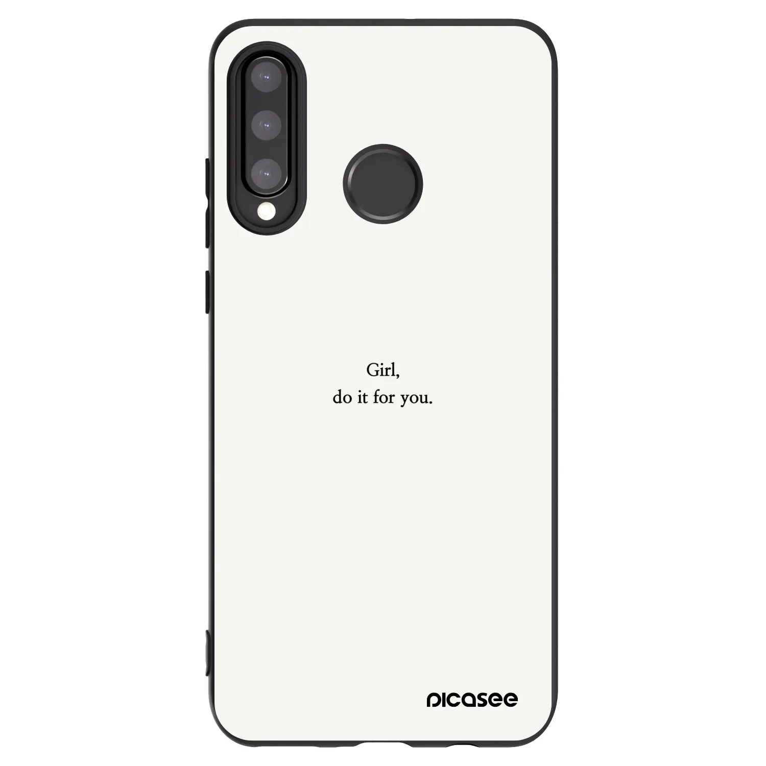 Picasee silikonowe czarne etui na Huawei P30 Lite - Girl, do it for you