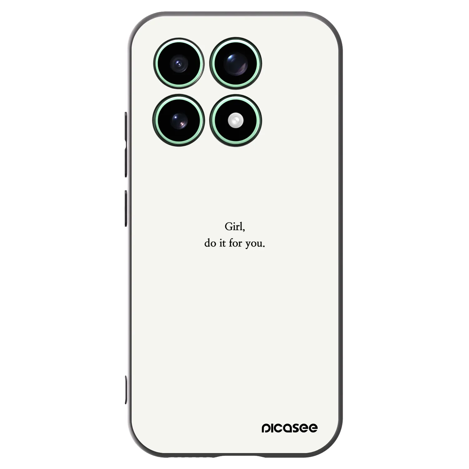 Picasee silikonowe czarne etui na Xiaomi 17 - Girl, do it for you