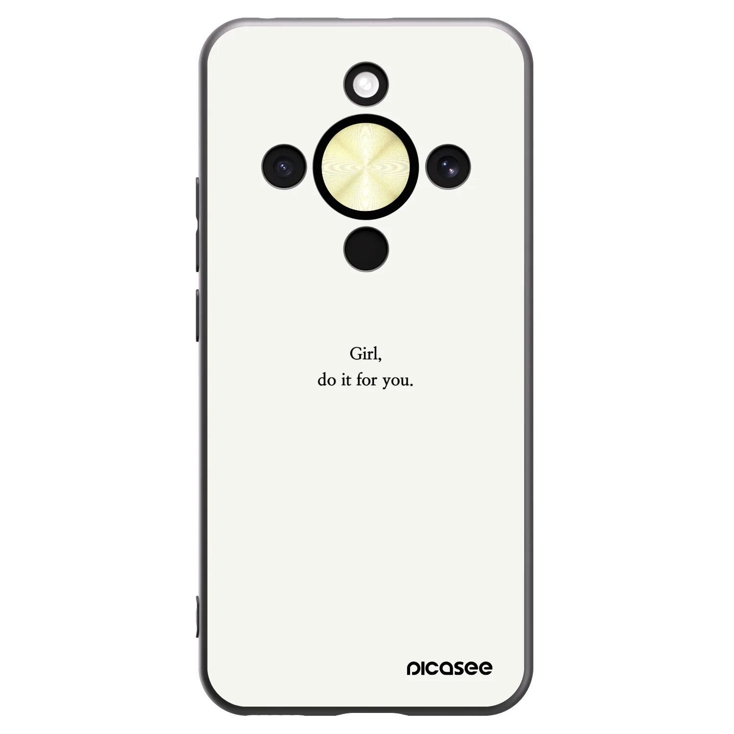 Picasee silikonowe czarne etui na Honor Magic8 Lite 5G - Girl, do it for you