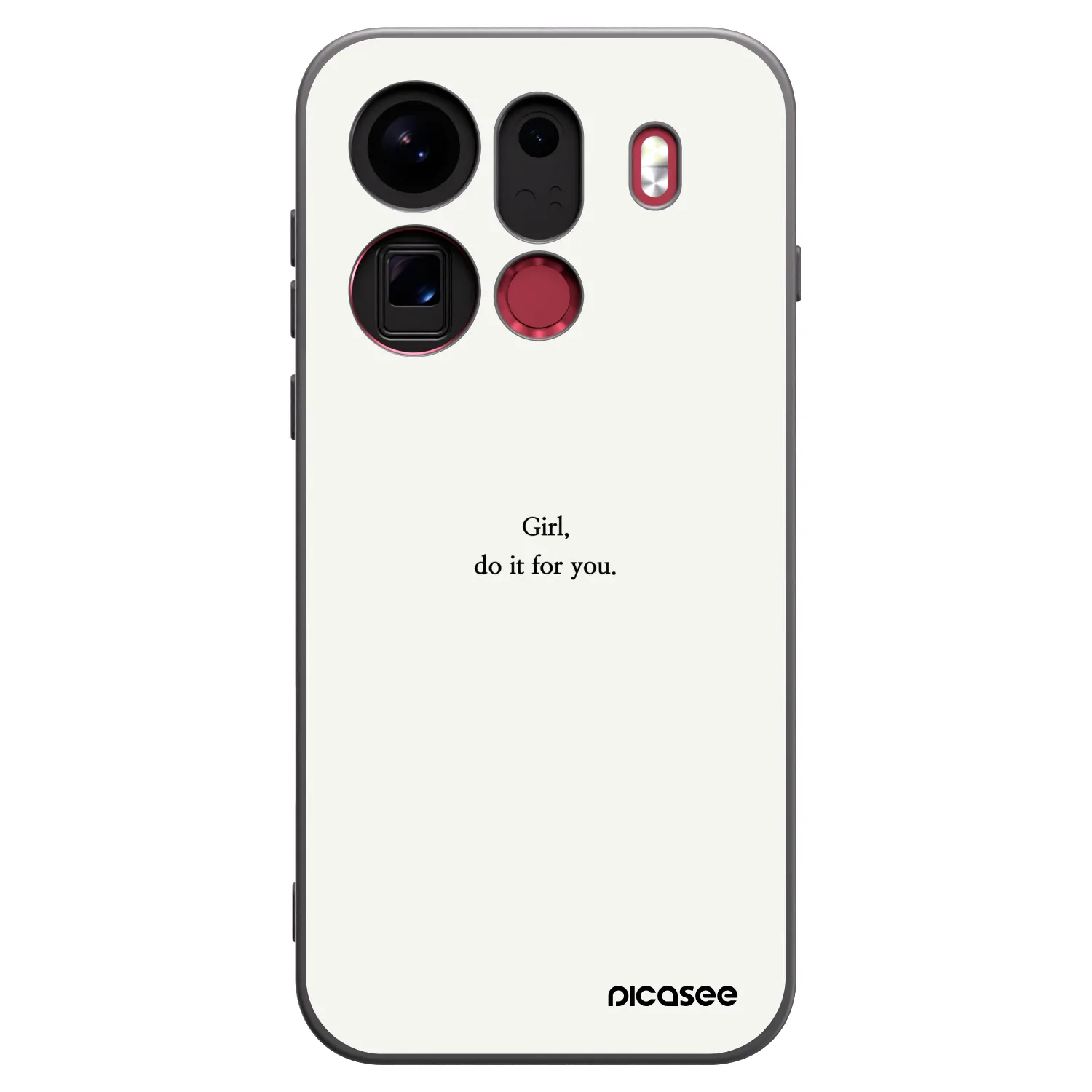 Picasee silikonowe czarne etui na OPPO Find X9 Pro - Girl, do it for you