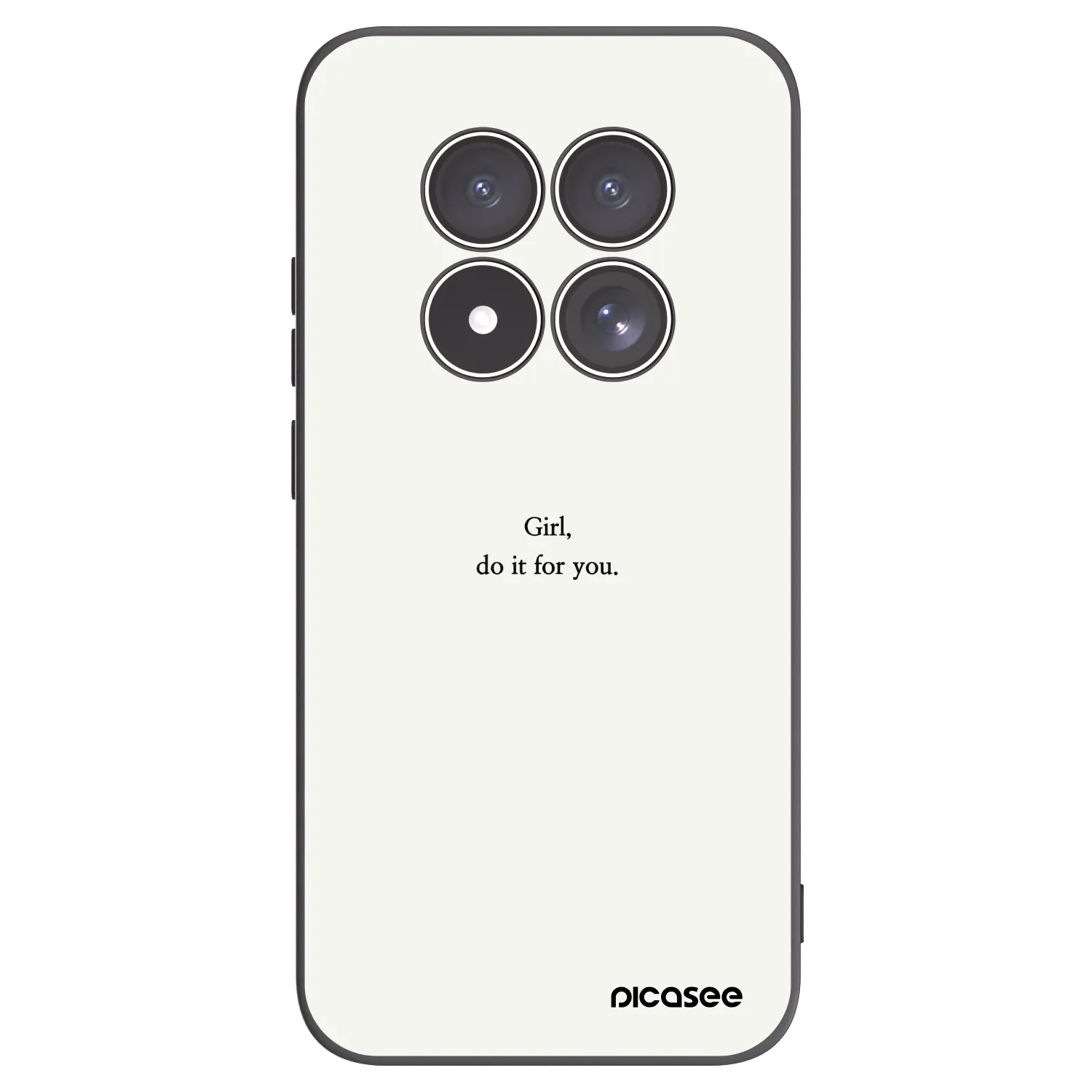Picasee silikonowe czarne etui na Xiaomi Redmi Note 15 Pro 5G - Girl, do it for you