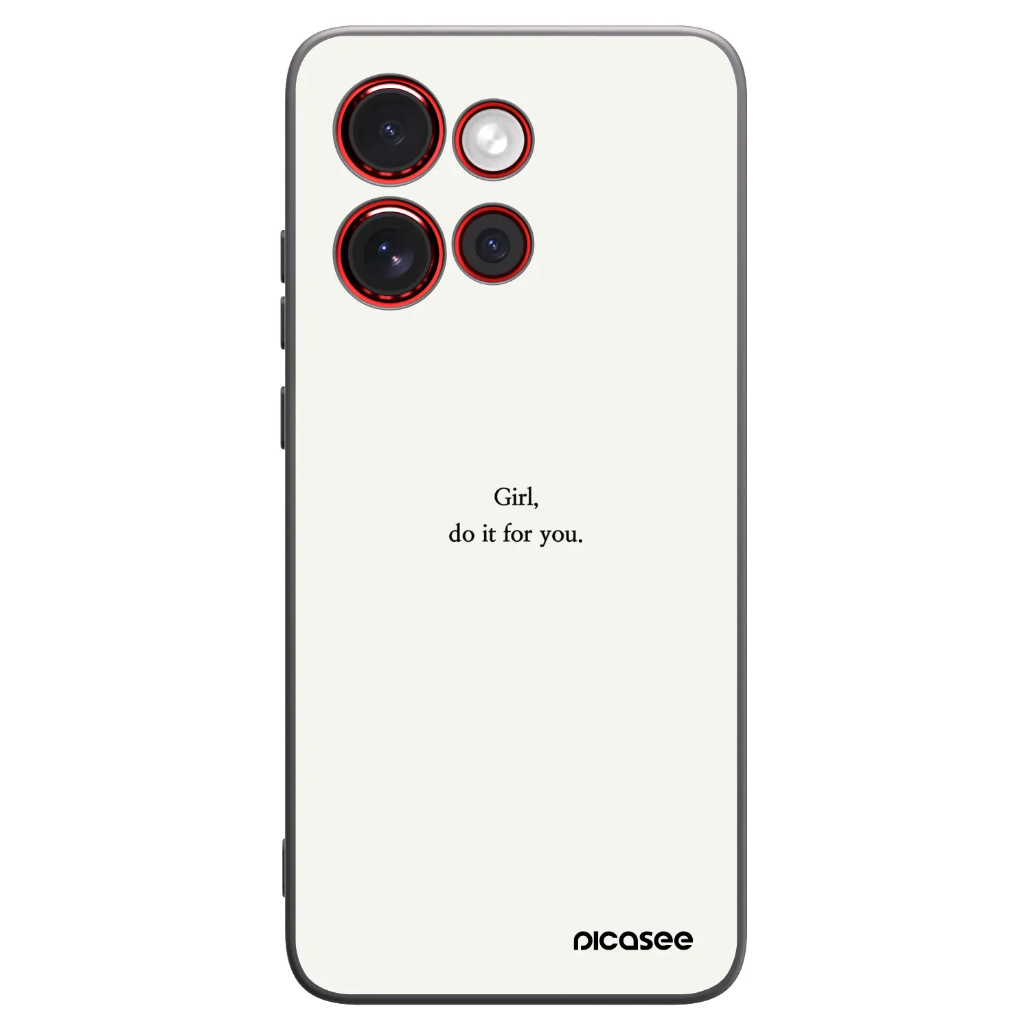 Picasee silikonowe czarne etui na Motorola Edge 60 Neo 5G - Girl, do it for you