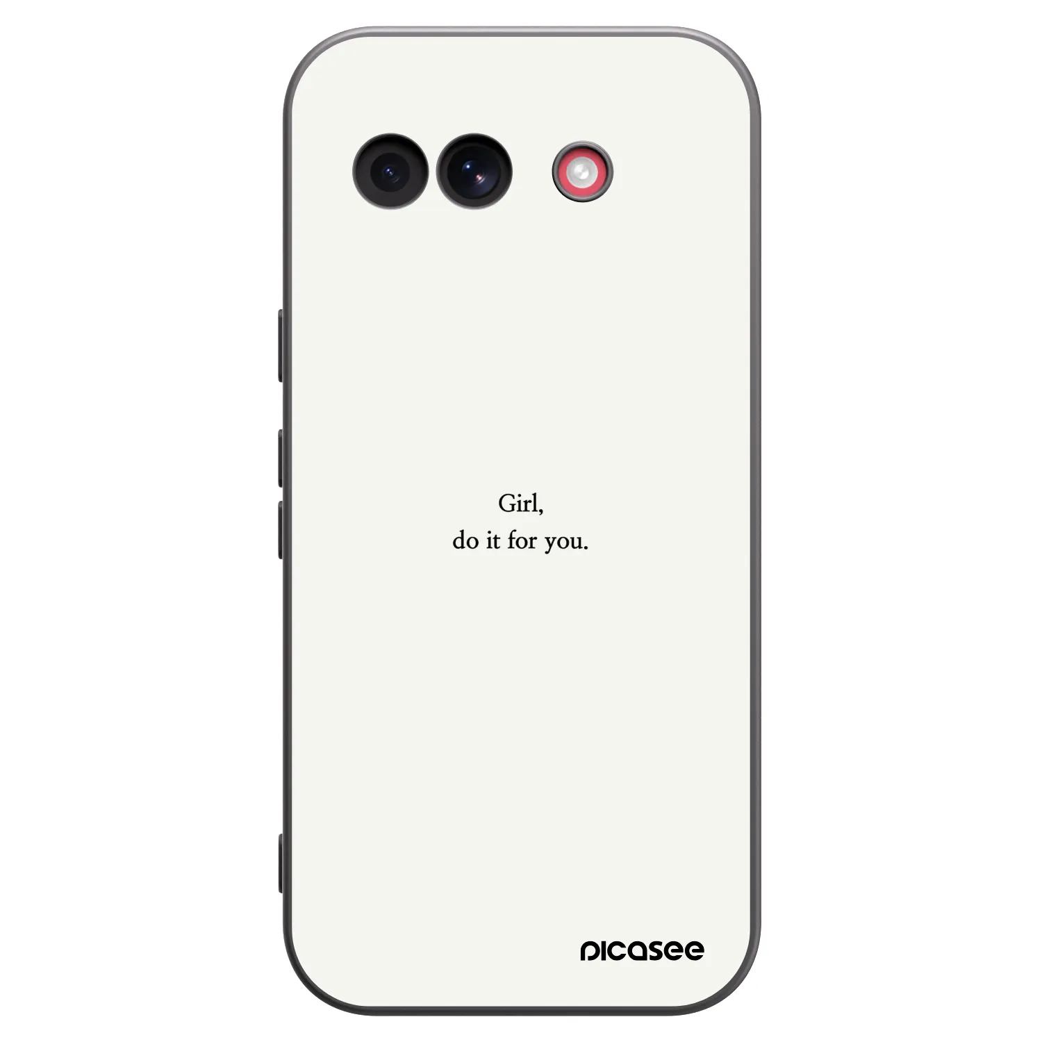 Picasee silikonowe czarne etui na Google Pixel 10a - Girl, do it for you