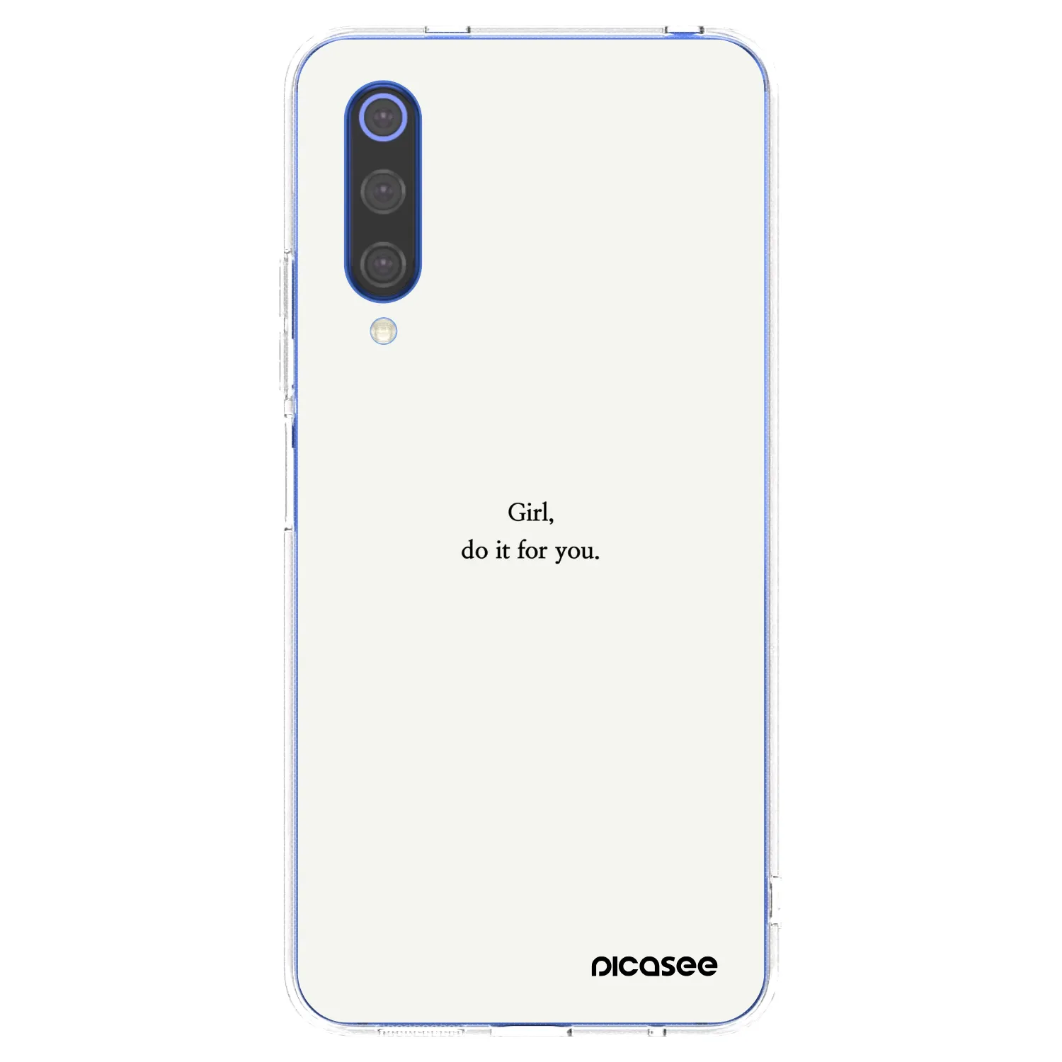 Picasee silikonowe przeźroczyste etui na Xiaomi Mi 9 SE - Girl, do it for you