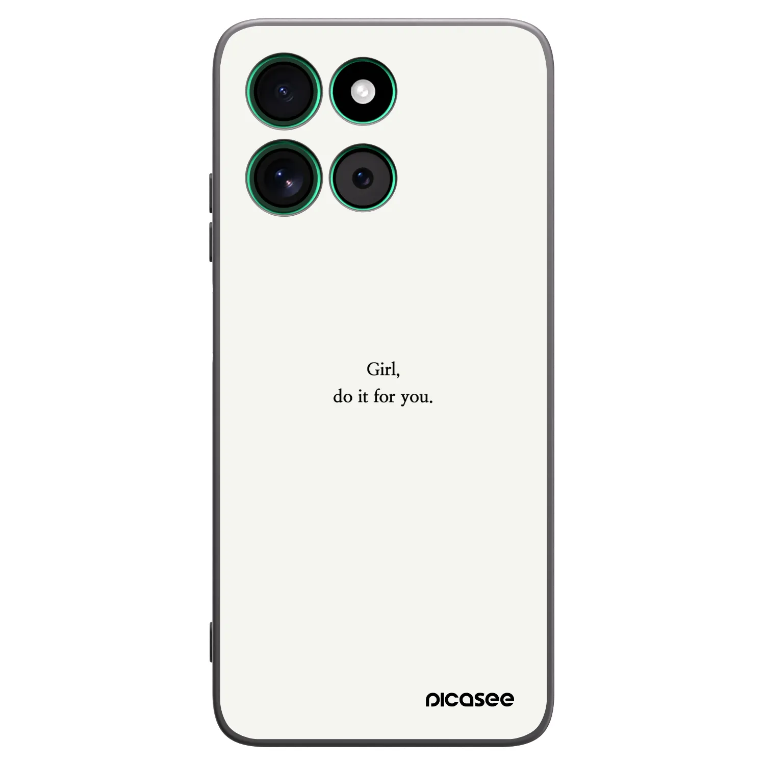 Picasee silikonowe czarne etui na Motorola Moto G57 Power - Girl, do it for you