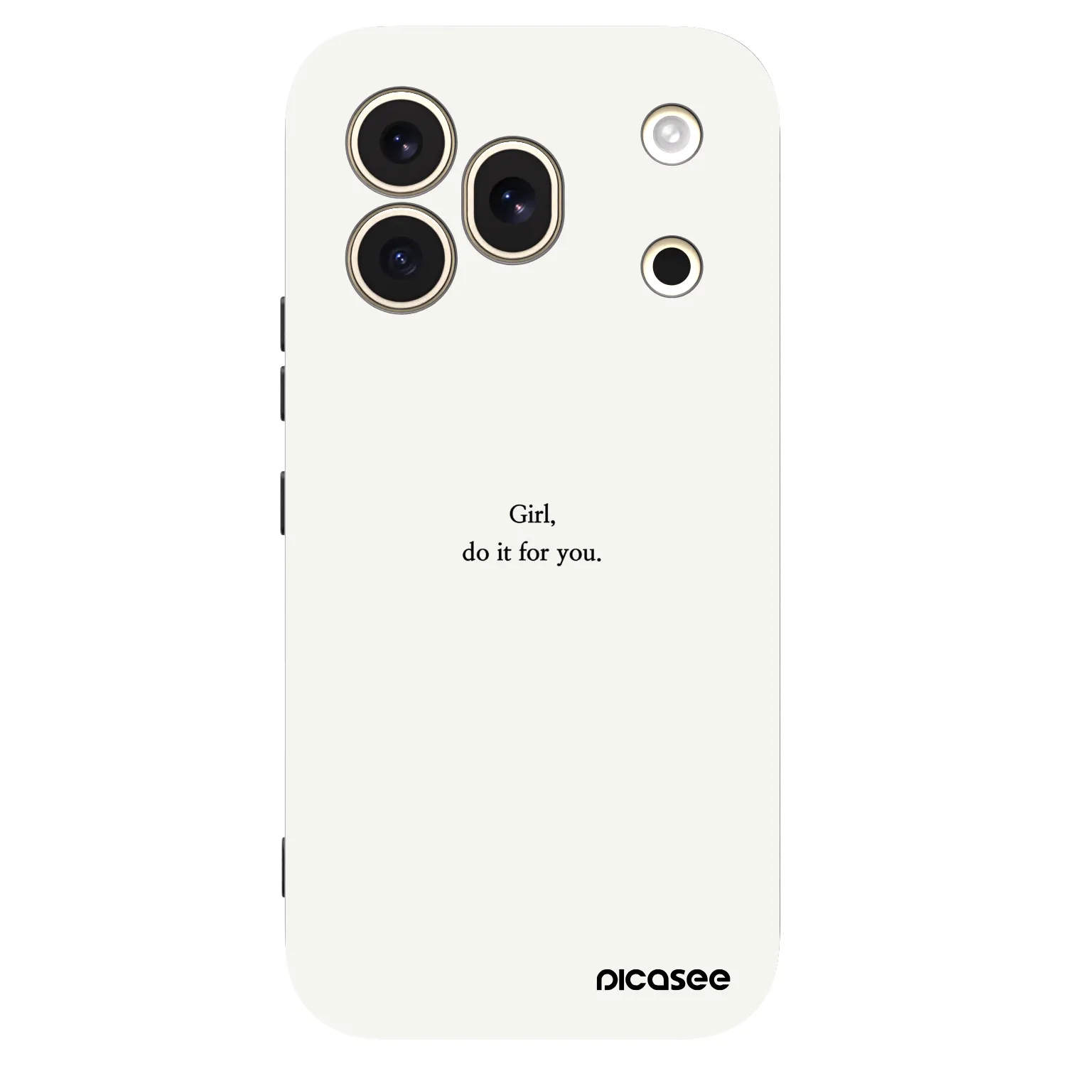 Picasee silikonowe czarne etui na Honor 600 Pro - Girl, do it for you