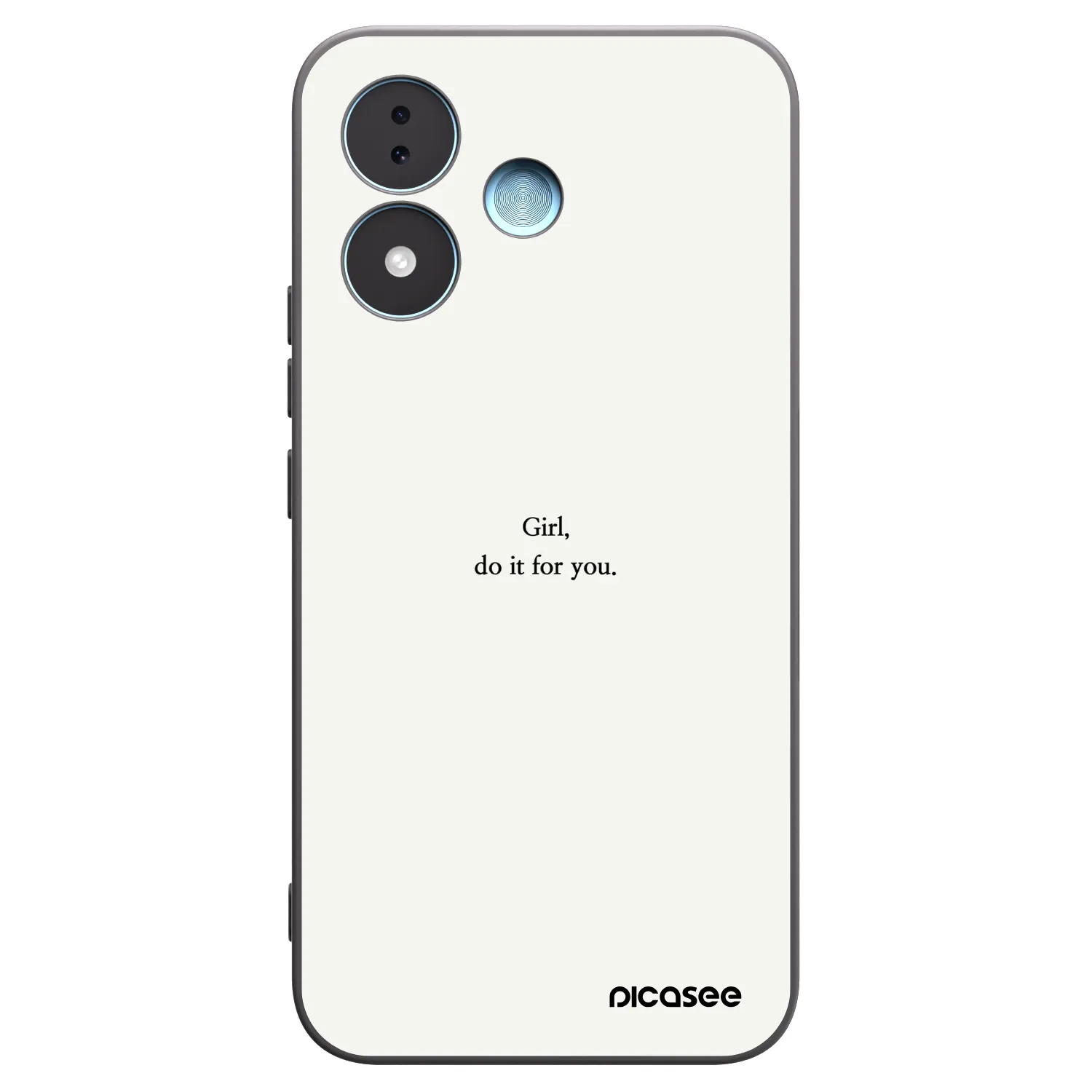 Picasee silikonowe czarne etui na Xiaomi Redmi Note 17 5G - Girl, do it for you