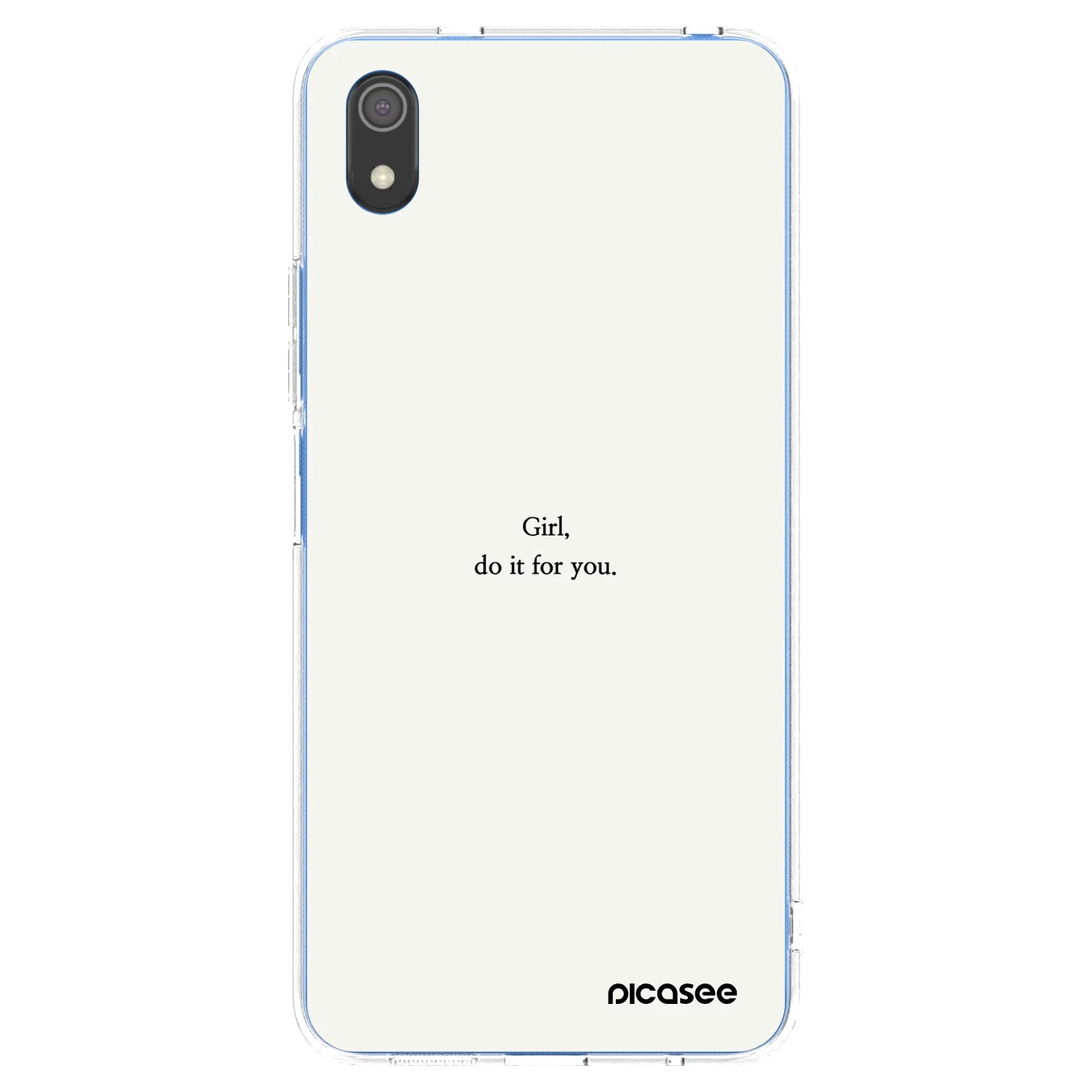 Picasee silikonowe przeźroczyste etui na Xiaomi Redmi 7A - Girl, do it for you