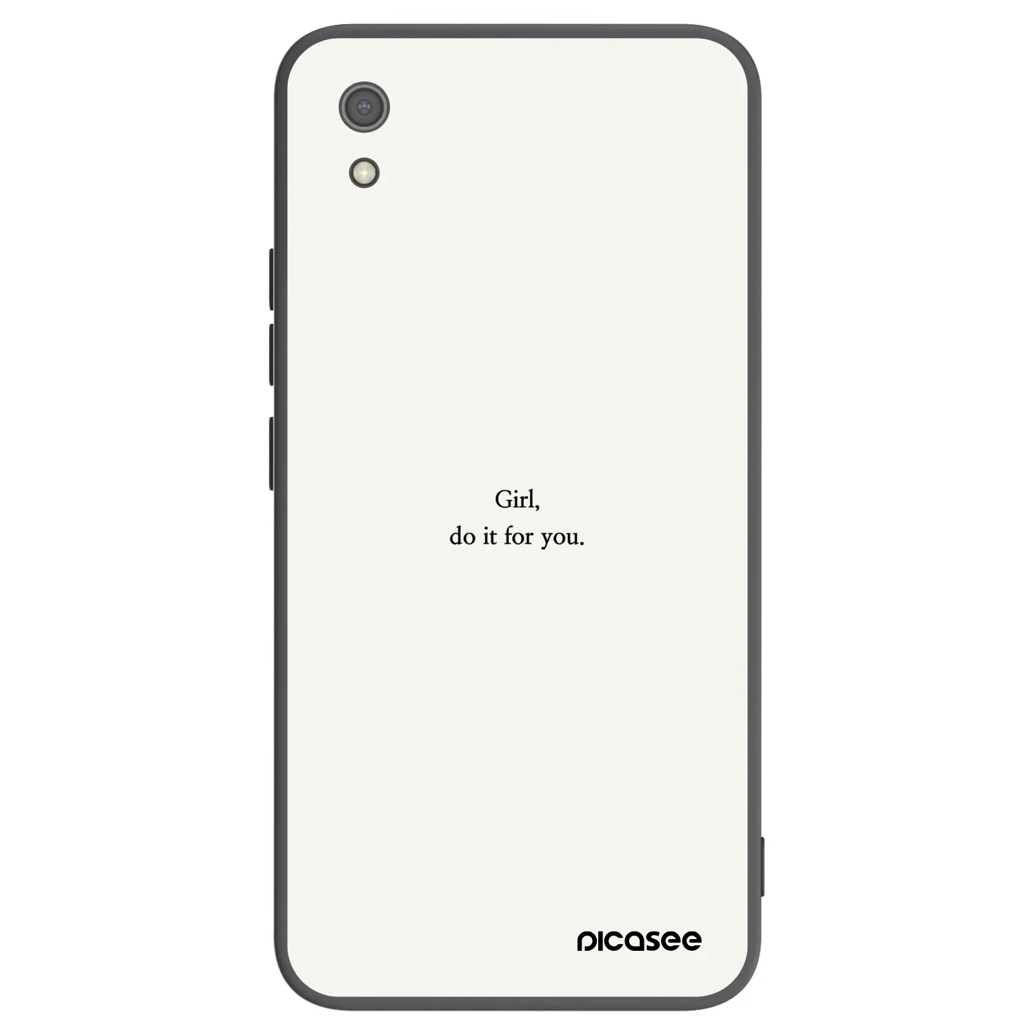Picasee silikonowe czarne etui na Xiaomi Redmi 7A - Girl, do it for you