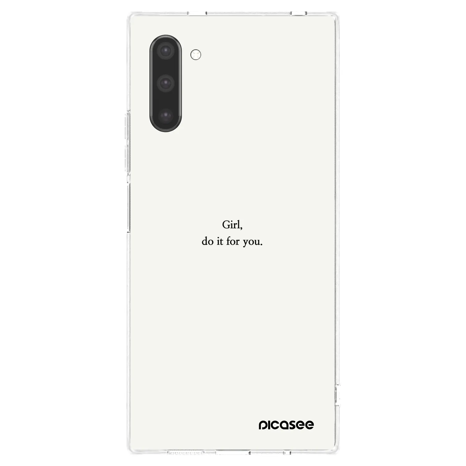 Picasee silikonowe przeźroczyste etui na Samsung Galaxy Note 10 N970F - Girl, do it for you