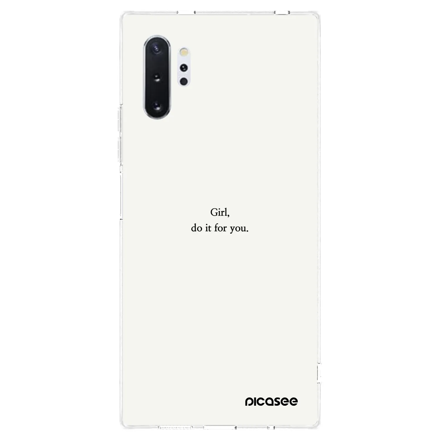 Picasee silikonowe przeźroczyste etui na Samsung Galaxy Note 10+ N975F - Girl, do it for you