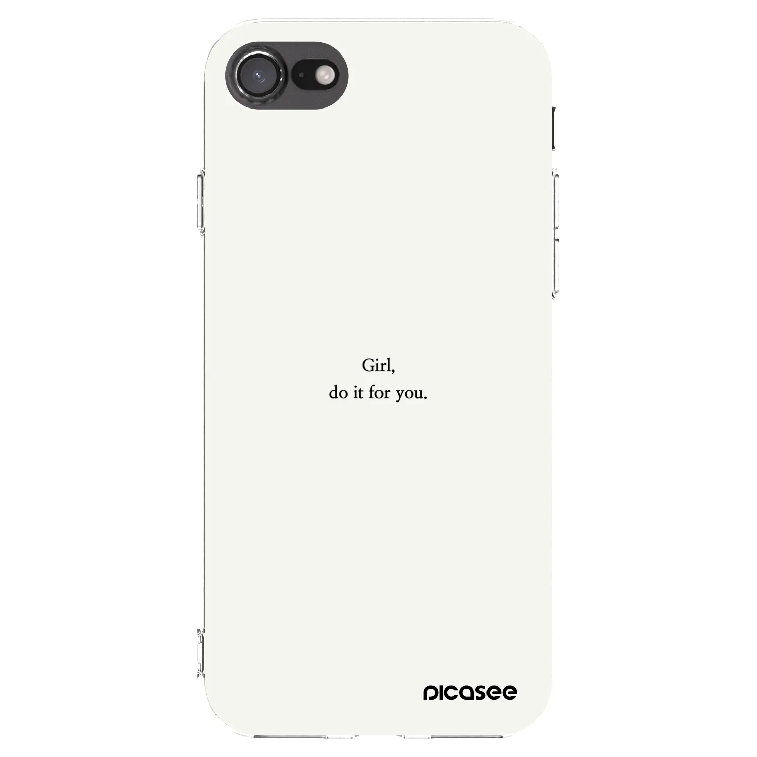 Picasee silikonowe przeźroczyste etui na Apple iPhone 8 - Girl, do it for you