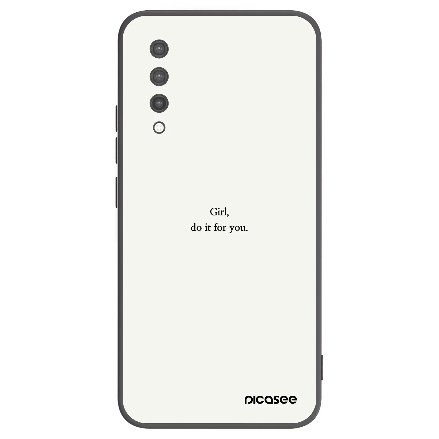 Picasee silikonowe czarne etui na Xiaomi Mi 9 Lite - Girl, do it for you