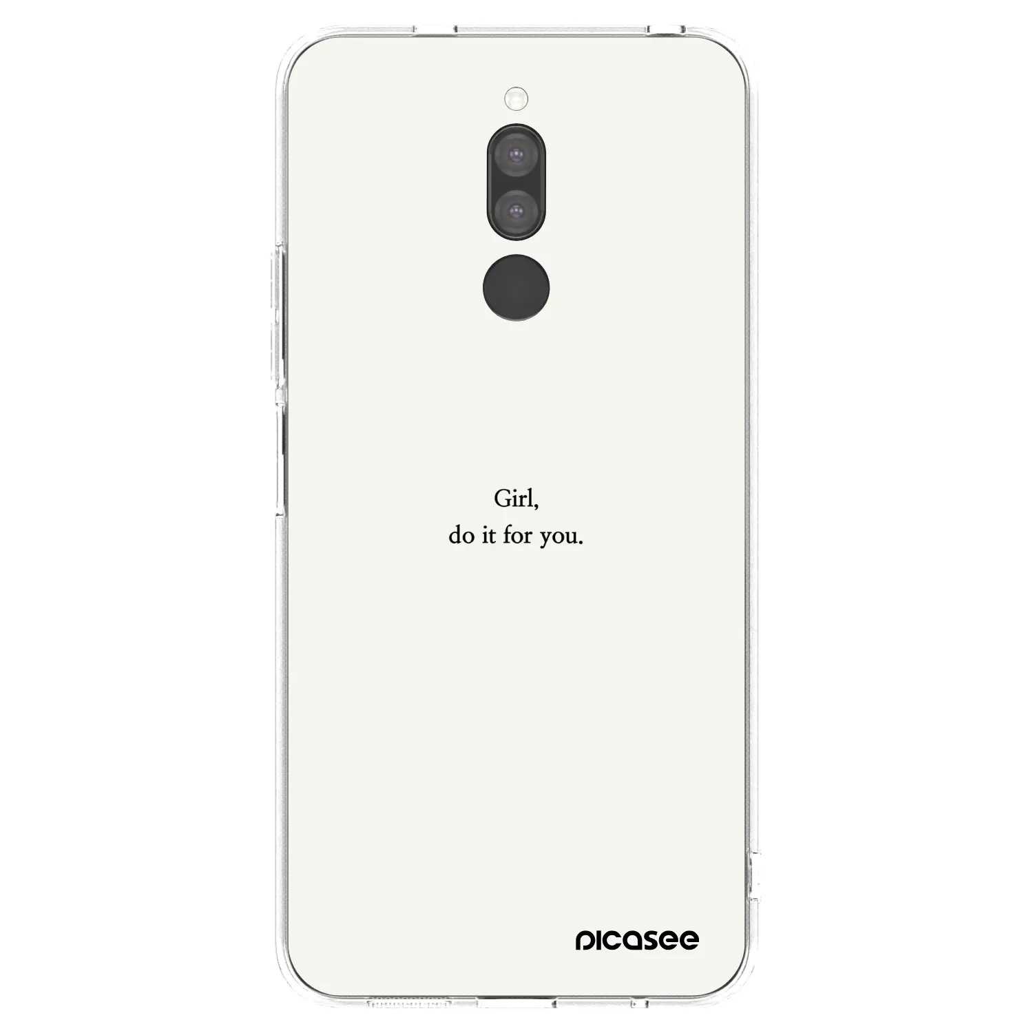 Picasee silikonowe przeźroczyste etui na Xiaomi Redmi 8 - Girl, do it for you