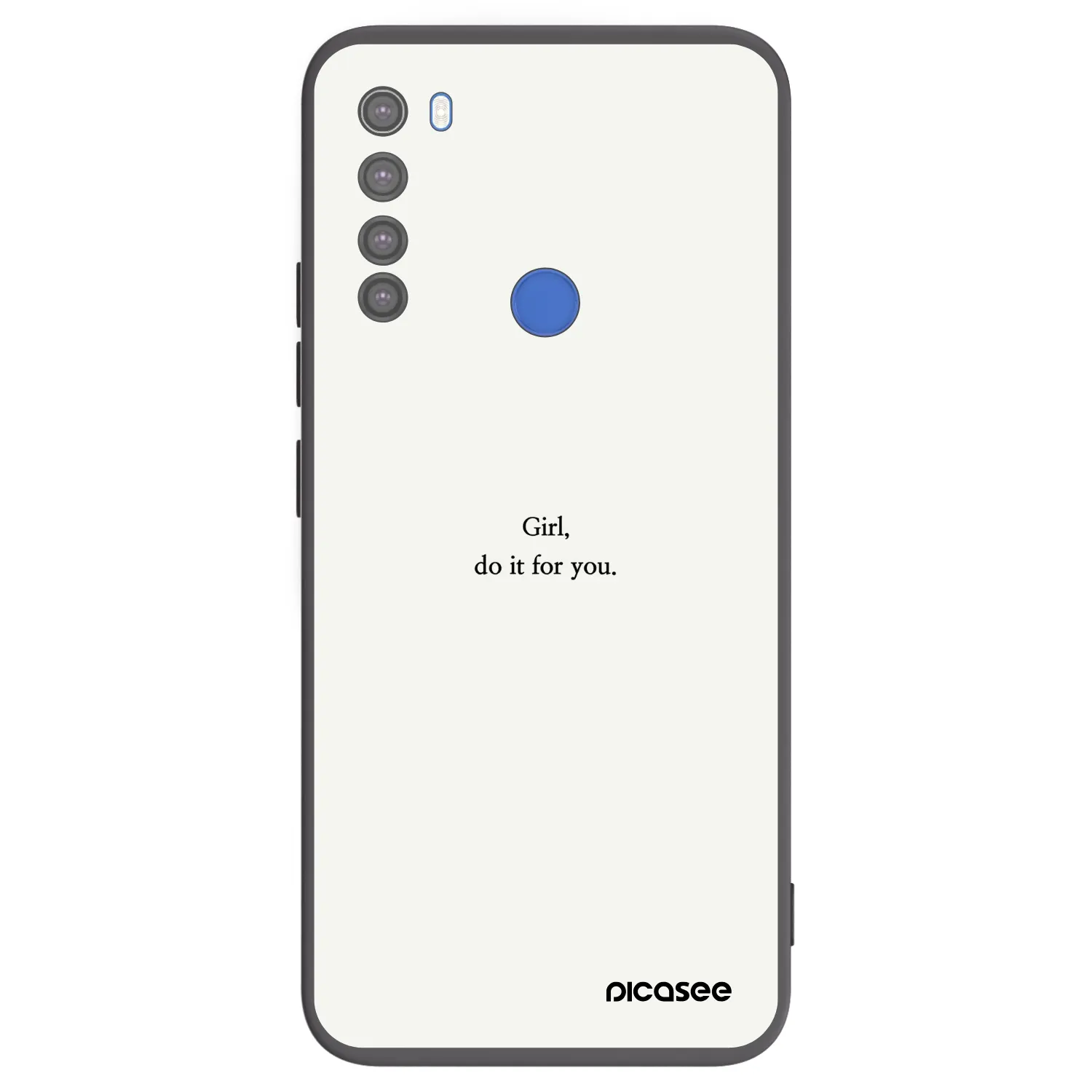 Picasee silikonowe czarne etui na Xiaomi Redmi Note 8T - Girl, do it for you