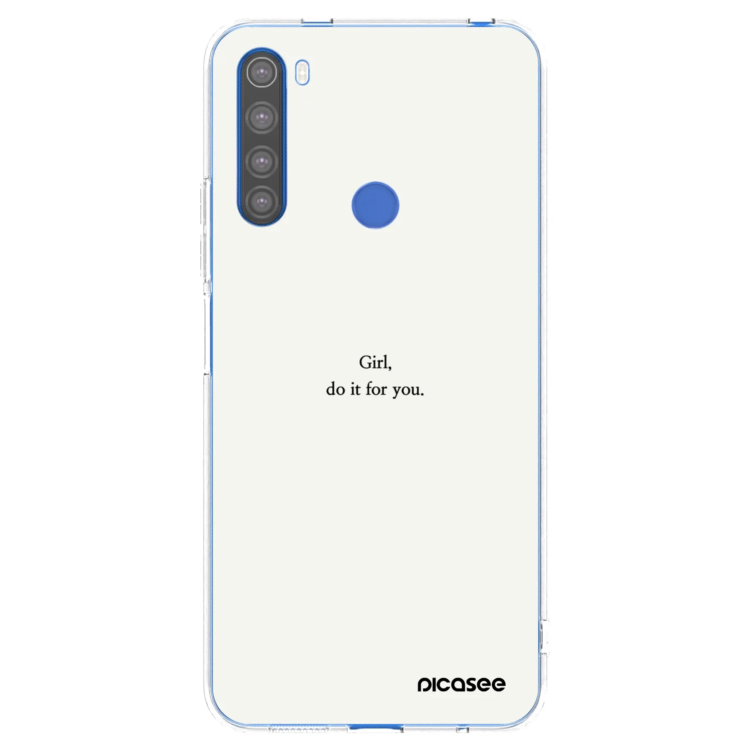 Picasee silikonowe przeźroczyste etui na Xiaomi Redmi Note 8T - Girl, do it for you