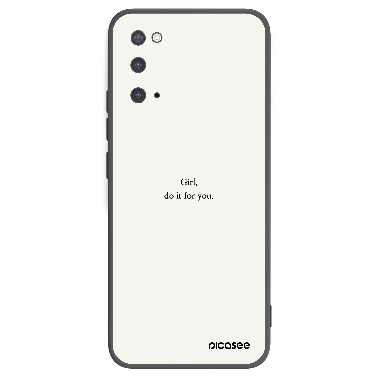 Picasee silikonowe czarne etui na Samsung Galaxy S20 G980F - Girl, do it for you