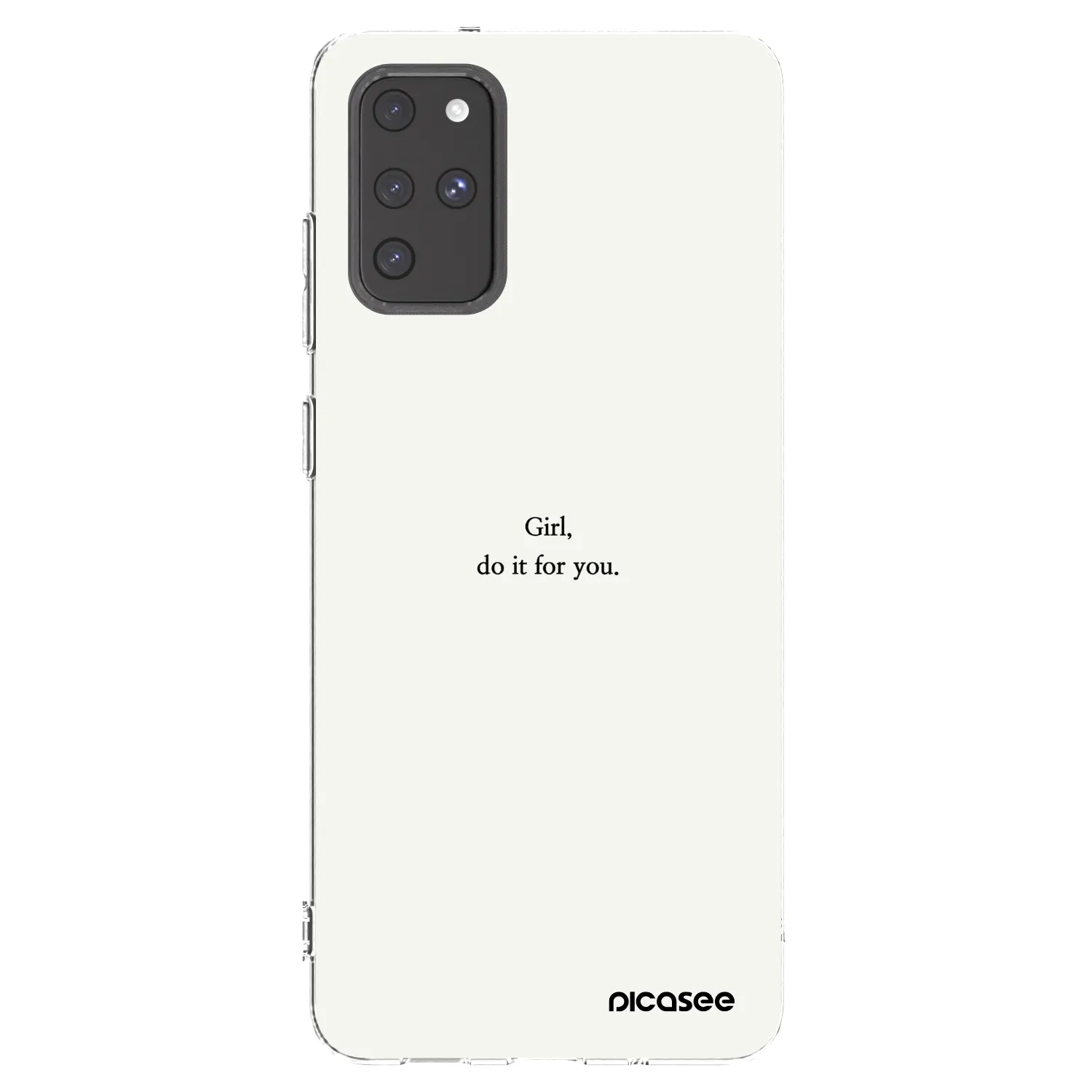 Picasee silikonowe przeźroczyste etui na Samsung Galaxy S20+ G985F - Girl, do it for you