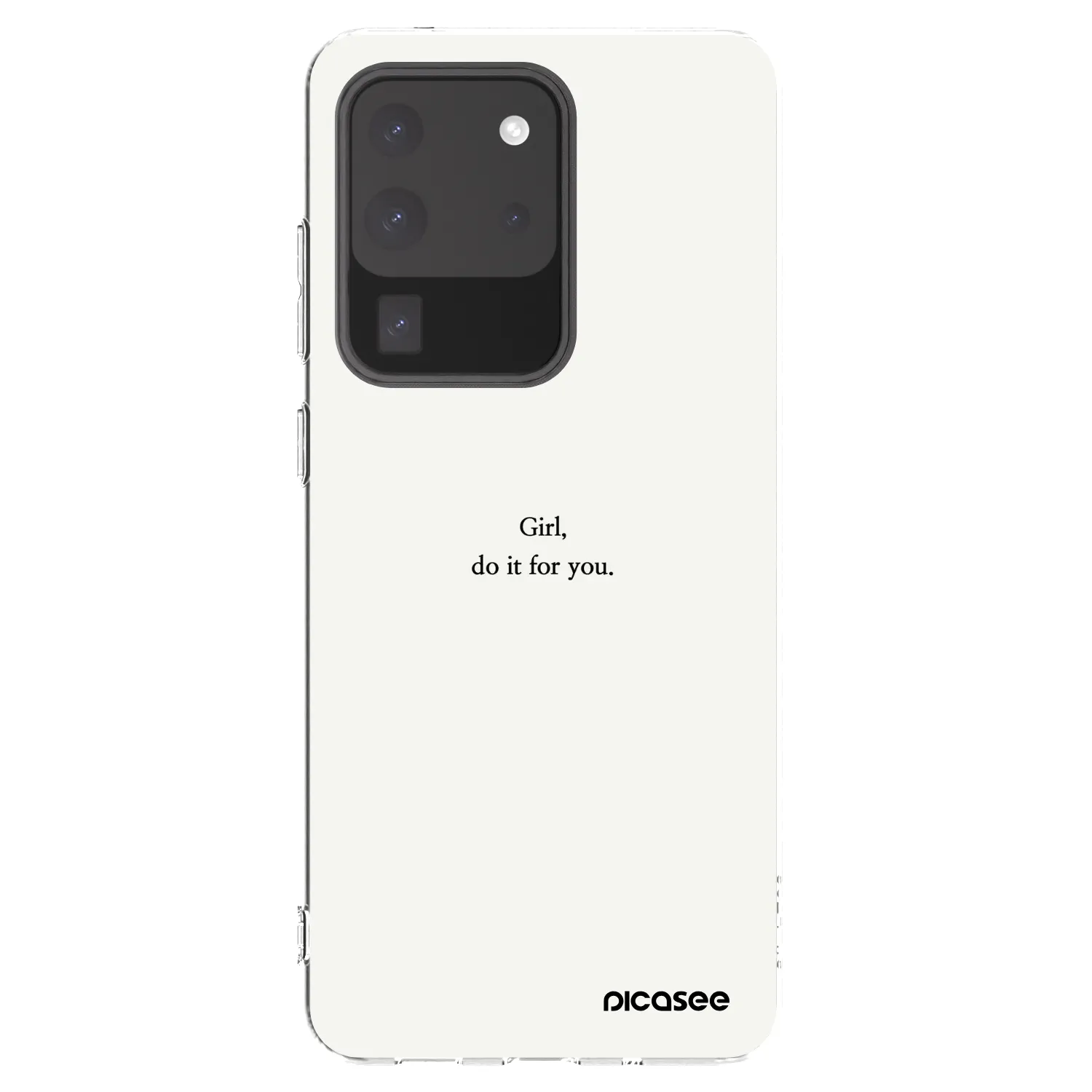 Picasee silikonowe przeźroczyste etui na Samsung Galaxy S20 Ultra 5G G988F - Girl, do it for you